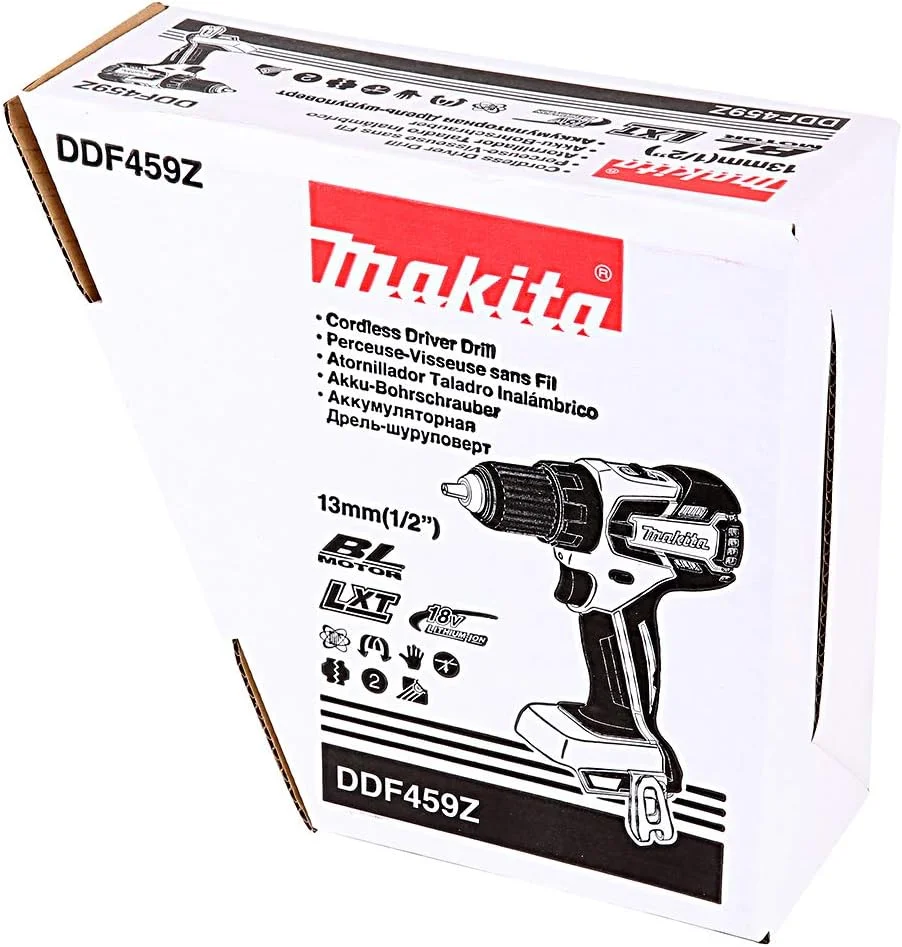 دریل پیچ گوشتی شارژی براشلس 18 ولت ماکیتا مدل DDF459Z (بدون باتری)