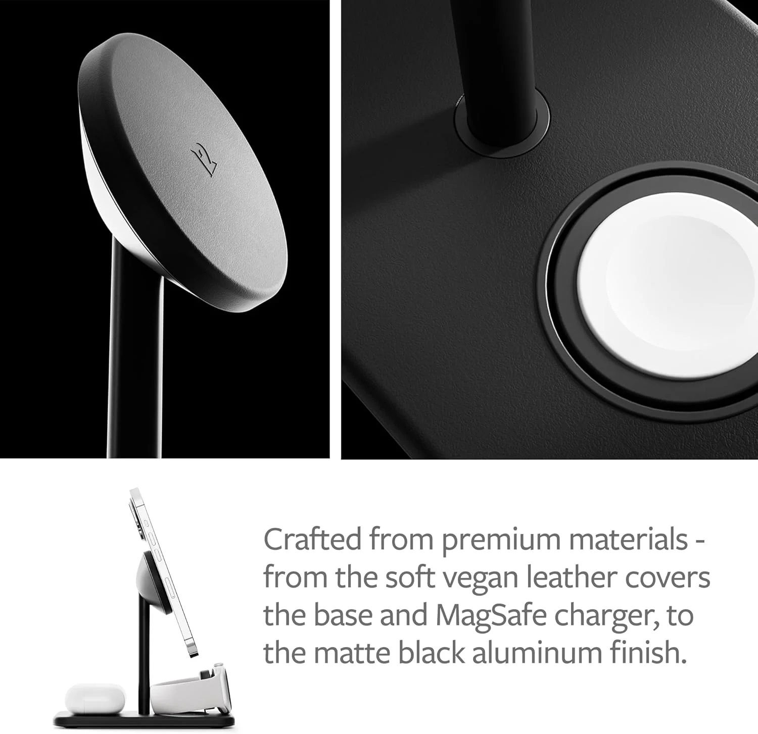 پایه شارژر بیسیم لوکس و جمعوجور HiRise 3 Deluxe Twelve South برای آیفون، ایرپادز و اپل واچ - شامل منبع تغذیه ایالات متحده با سیم 1.5 متری به همراه آداپتورهای دوشاخه بینالمللی پایه شارژر بیسیم لوکس و جمعوجور HiRise 3 Deluxe Twelve South برای آیفون، ایرپادز و اپل واچ - شامل منبع تغذیه ایالات متحده با سیم 1.5 متری به همراه آداپتورهای دوشاخه بینالمللی