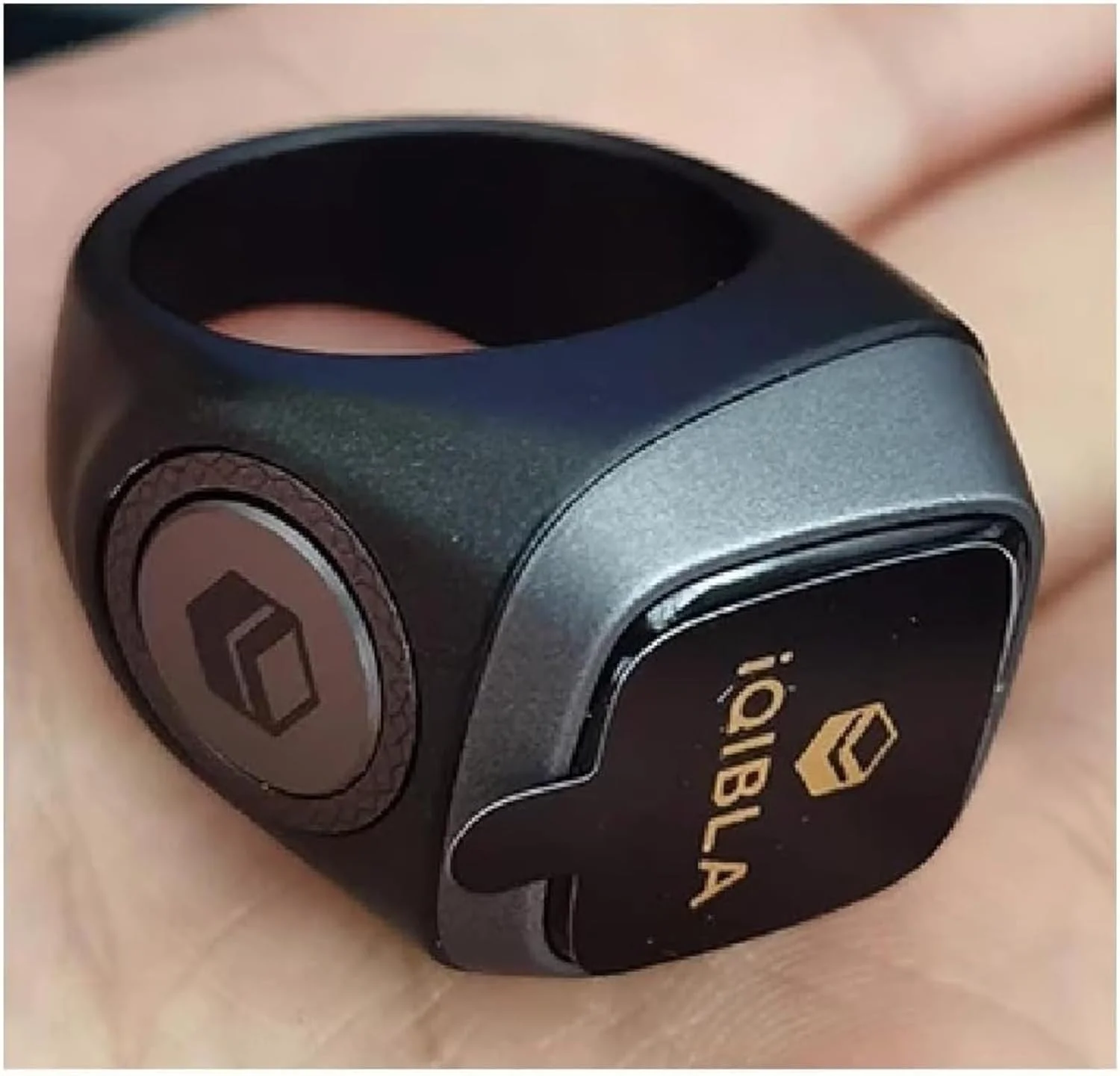 حلقه تسبیح ذکر - نماز مسلمانان - یادآوری زمان نماز نمایشگر OLED شمارنده تسبیح حلقه هوشمند فناوری پوشیدنی ضد آب اندازه متغیر (خاکستری، 18 میلی متر)