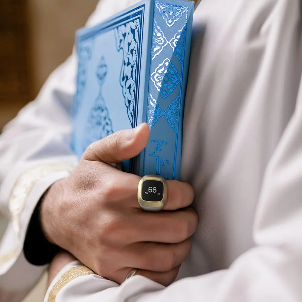 حلقه هوشمند تسبیح ذکر iQIBLA، یادآوری زمان نماز مسلمانان، صفحه نمایش OLED، شمارنده تسبیح، حلقه هوشمند، فناوری پوشیدنی، ضد آب سفید 22 میلی متر، E0122WH حلقه هوشمند تسبیح ذکر iQIBLA، یادآوری زمان نماز مسلمانان، صفحه نمایش OLED، شمارنده تسبیح، حلقه هوشمند، فناوری پوشیدنی، ضد آب سفید 22 میلی متر، E0122WH