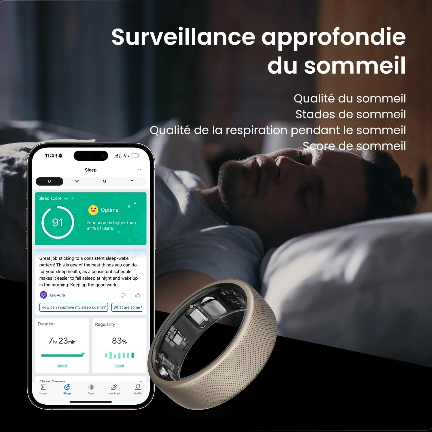 حلقه هوشمند آمازفیت Helio سایز 10، حلقه هوشمند با پایش خواب، پایش ضربان قلب، مقاومت در برابر آب تا 10ATM - ردیاب تناسب اندام فوق سبک 3.75 گرمی با عمر باتری تا 4 روز حلقه هوشمند آمازفیت Helio سایز 10، حلقه هوشمند با پایش خواب، پایش ضربان قلب، مقاومت در برابر آب تا 10ATM - ردیاب تناسب اندام فوق سبک 3.75 گرمی با عمر باتری تا 4 روز