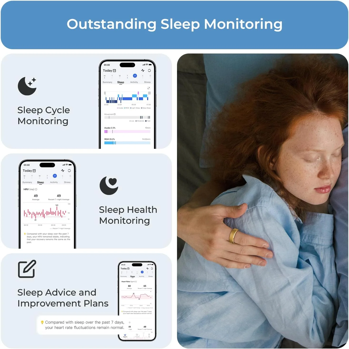 حلقه هوشمند تیتانیومی Ringconn طلایی سایز 11 حلقه هوشمند تیتانیومی Ringconn طلایی سایز 11