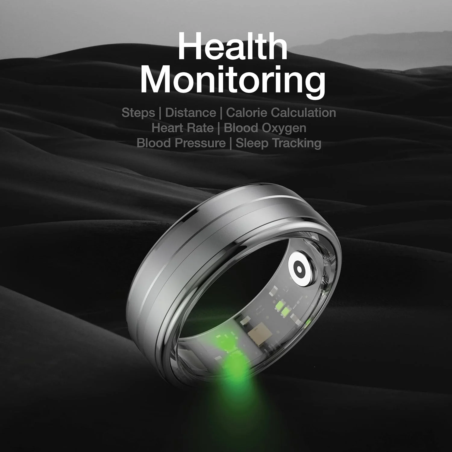 حلقه ردیاب هوشمند سلامت گرین لاین، زمان کارکرد ۵-۷ روز، ۱۵ روز آماده به کار، ضربان قلب، اکسیژن خون، فشار خون، پایش خواب، ضد گرد و غبار و ضد آب، بلوتوث V5.0 - "سایز ۹ ۱۸.۹ میلی متر" حلقه ردیاب هوشمند سلامت گرین لاین، زمان کارکرد ۵-۷ روز، ۱۵ روز آماده به کار، ضربان قلب، اکسیژن خون، فشار خون، پایش خواب، ضد گرد و غبار و ضد آب، بلوتوث V5.0 - "سایز ۹ ۱۸.۹ میلی متر"