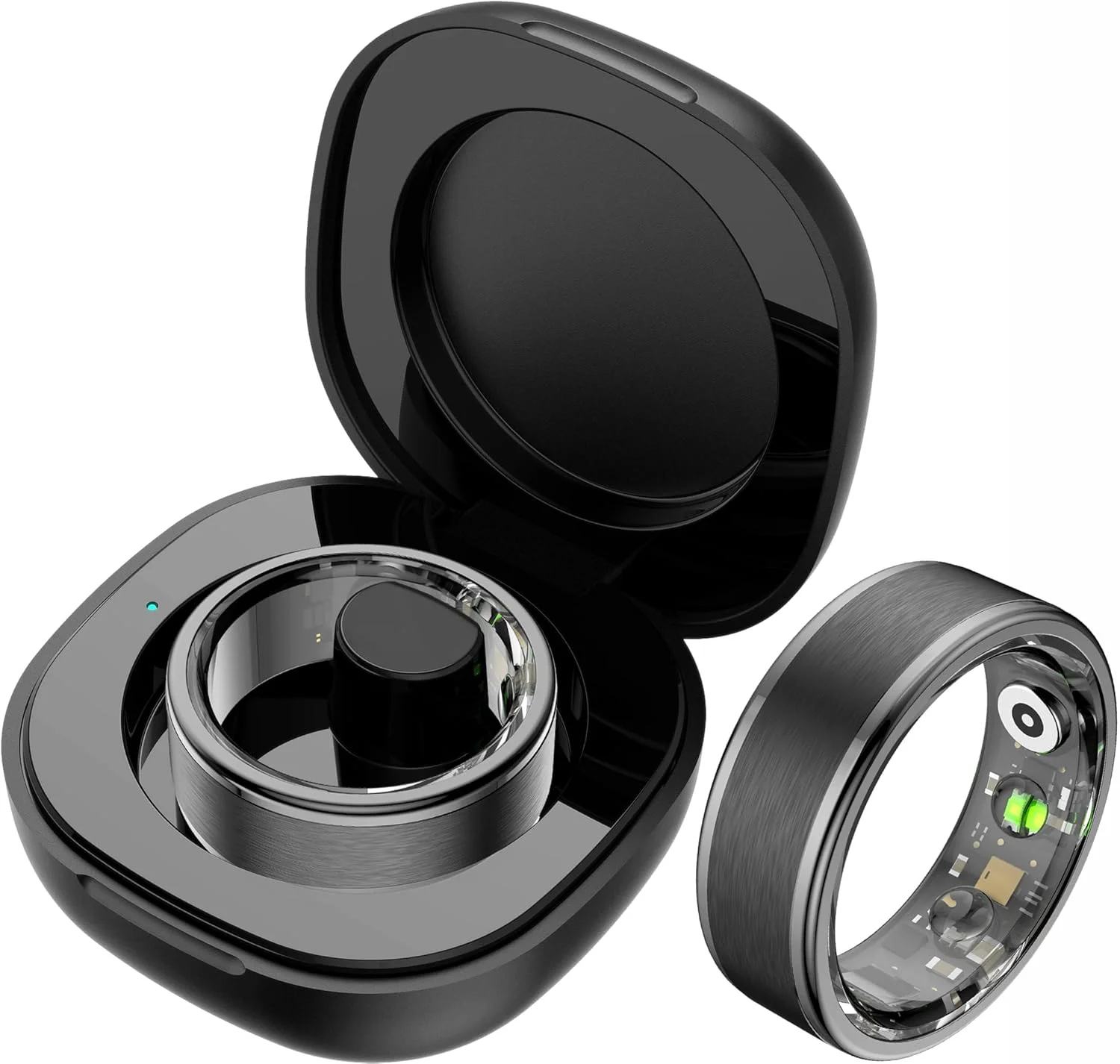 حلقه هوشمند برای زنان و مردان، حلقه تناسب اندام با قابلیت پایش ضربان قلب و ردیابی خواب، گام شمار کالری شمار حالت ورزشی، حلقه ورزشی ضد آب 5ATM مناسب برای iOS و Android حلقه هوشمند برای زنان و مردان، حلقه تناسب اندام با قابلیت پایش ضربان قلب و ردیابی خواب، گام شمار کالری شمار حالت ورزشی، حلقه ورزشی ضد آب 5ATM مناسب برای iOS و Android