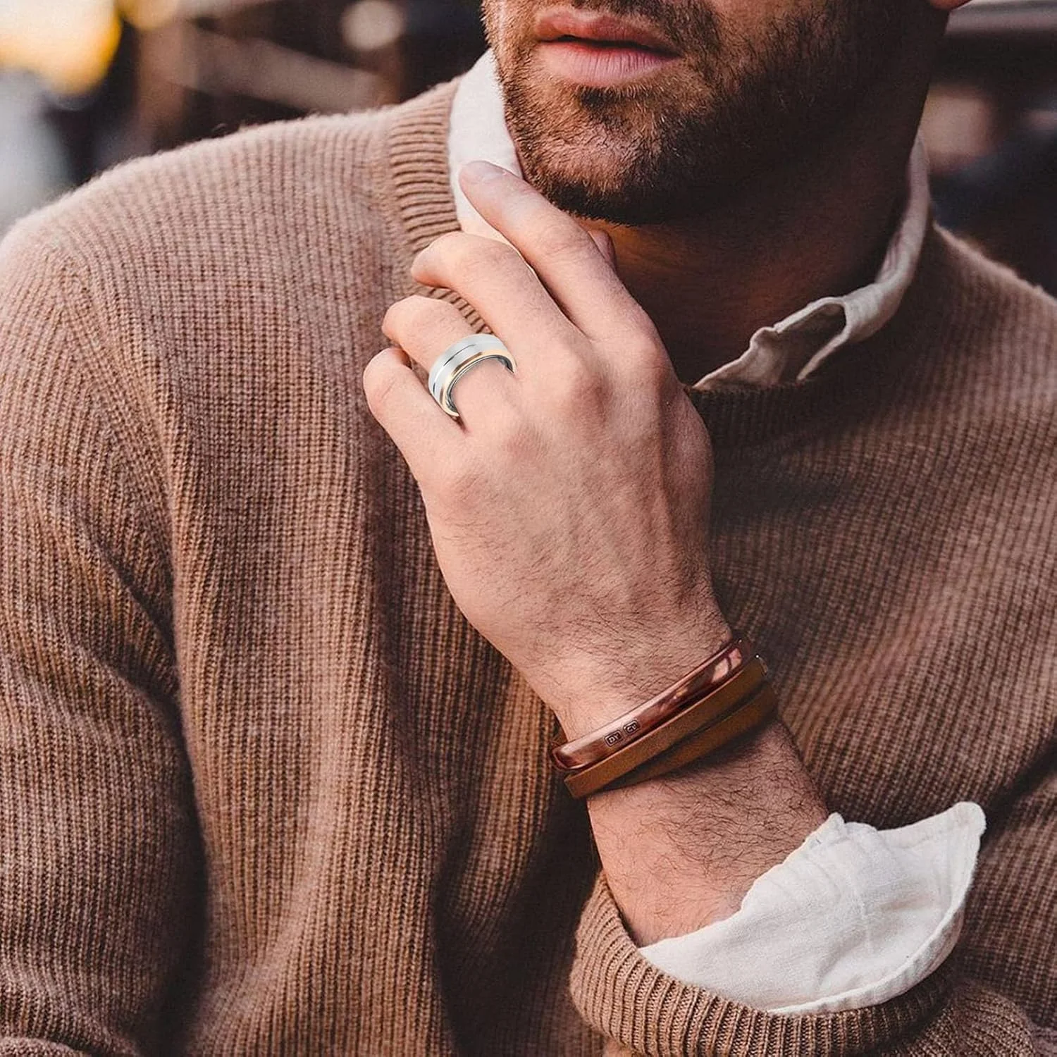 حلقه هوشمند سلامت Cryfokt، ضد آب و ضد گرد و غبار IP68، پایش خواب با کیت سایزبندی، حالت های ورزشی متنوع برای برنامه ریزی فعالیت های روزانه