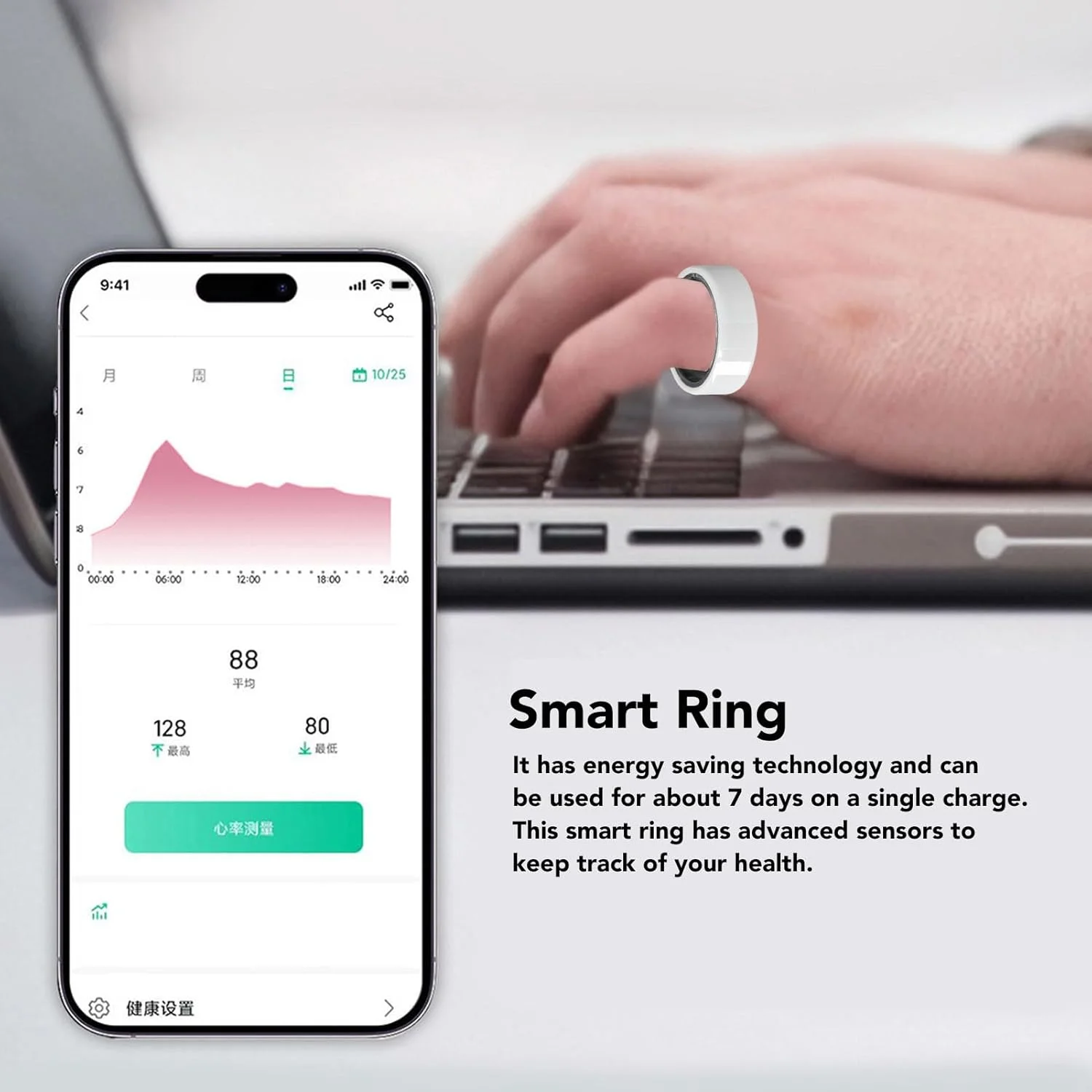 حلقه هوشمند Cryfokt برای ردیابی سلامتی، ضد آب و گرد و غبار IP68، مناسب برای تناسب اندام بانوان و آقایان، با ماندگاری باتری 7 روزه برای خواب حلقه هوشمند Cryfokt برای ردیابی سلامتی، ضد آب و گرد و غبار IP68، مناسب برای تناسب اندام بانوان و آقایان، با ماندگاری باتری 7 روزه برای خواب