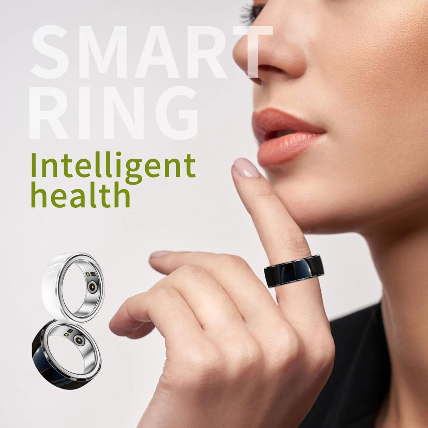 حلقه هوشمند 20 میلیمتری، حلقه تناسب اندام و سلامتی، پایشگر ضربان قلب، ردیاب خواب، حلقه فشار خون، گام شمار، ردیاب تناسب اندام ضد آب، بدون نیاز به اشتراک برنامه، عمر باتری طولانی، سفید حلقه هوشمند 20 میلیمتری، حلقه تناسب اندام و سلامتی، پایشگر ضربان قلب، ردیاب خواب، حلقه فشار خون، گام شمار، ردیاب تناسب اندام ضد آب، بدون نیاز به اشتراک برنامه، عمر باتری طولانی، سفید