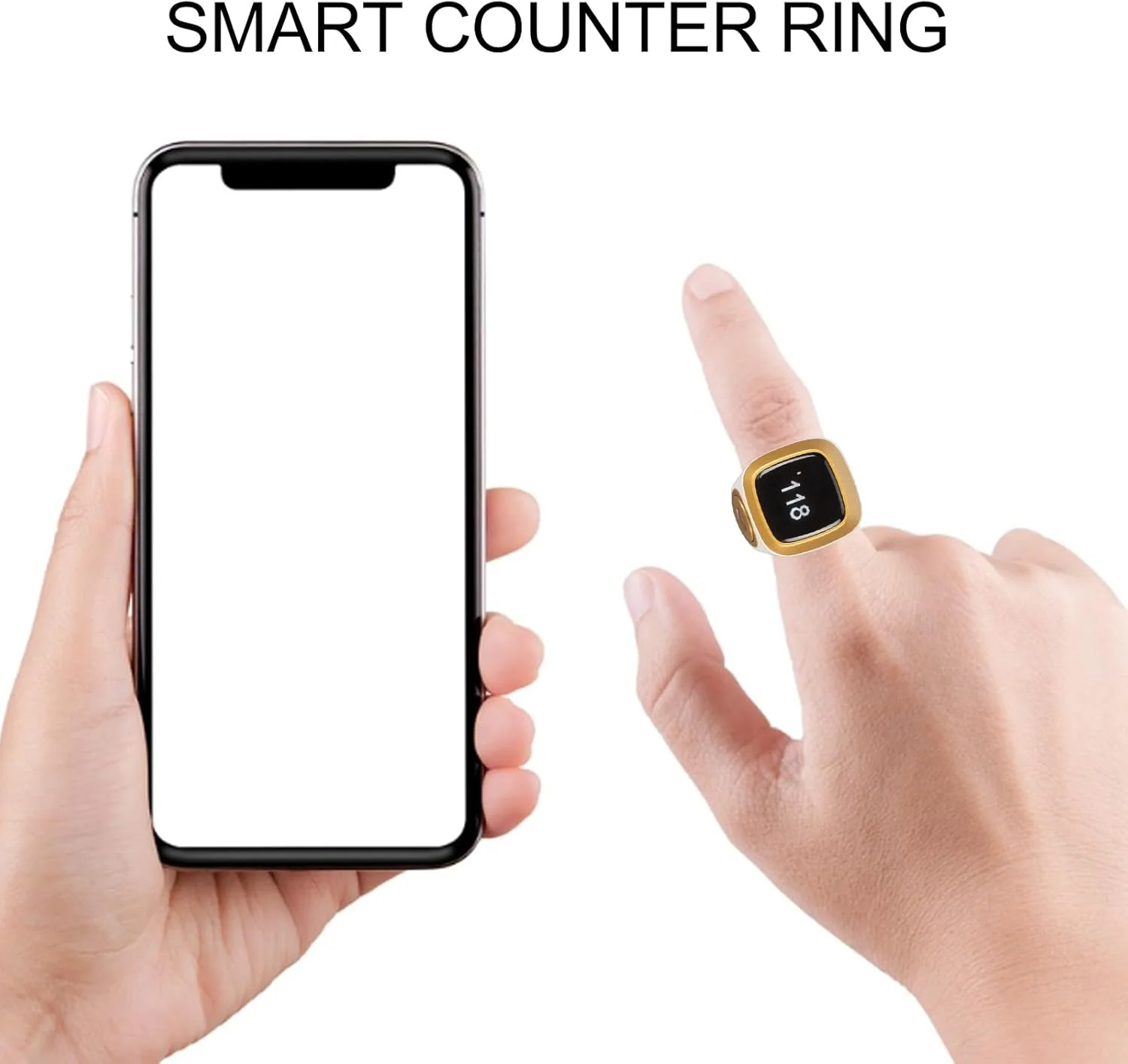 شمارنده هوشمند Cryfokt، شمارنده انگشتی دیجیتال آلیاژ آلومینیوم، نمایشگر، شمارنده الکترونیکی 5.1 با یادآوری لرزشی، عمر باتری 3 روزه، (سفید) شمارنده هوشمند Cryfokt، شمارنده انگشتی دیجیتال آلیاژ آلومینیوم، نمایشگر، شمارنده الکترونیکی 5.1 با یادآوری لرزشی، عمر باتری 3 روزه، (سفید)