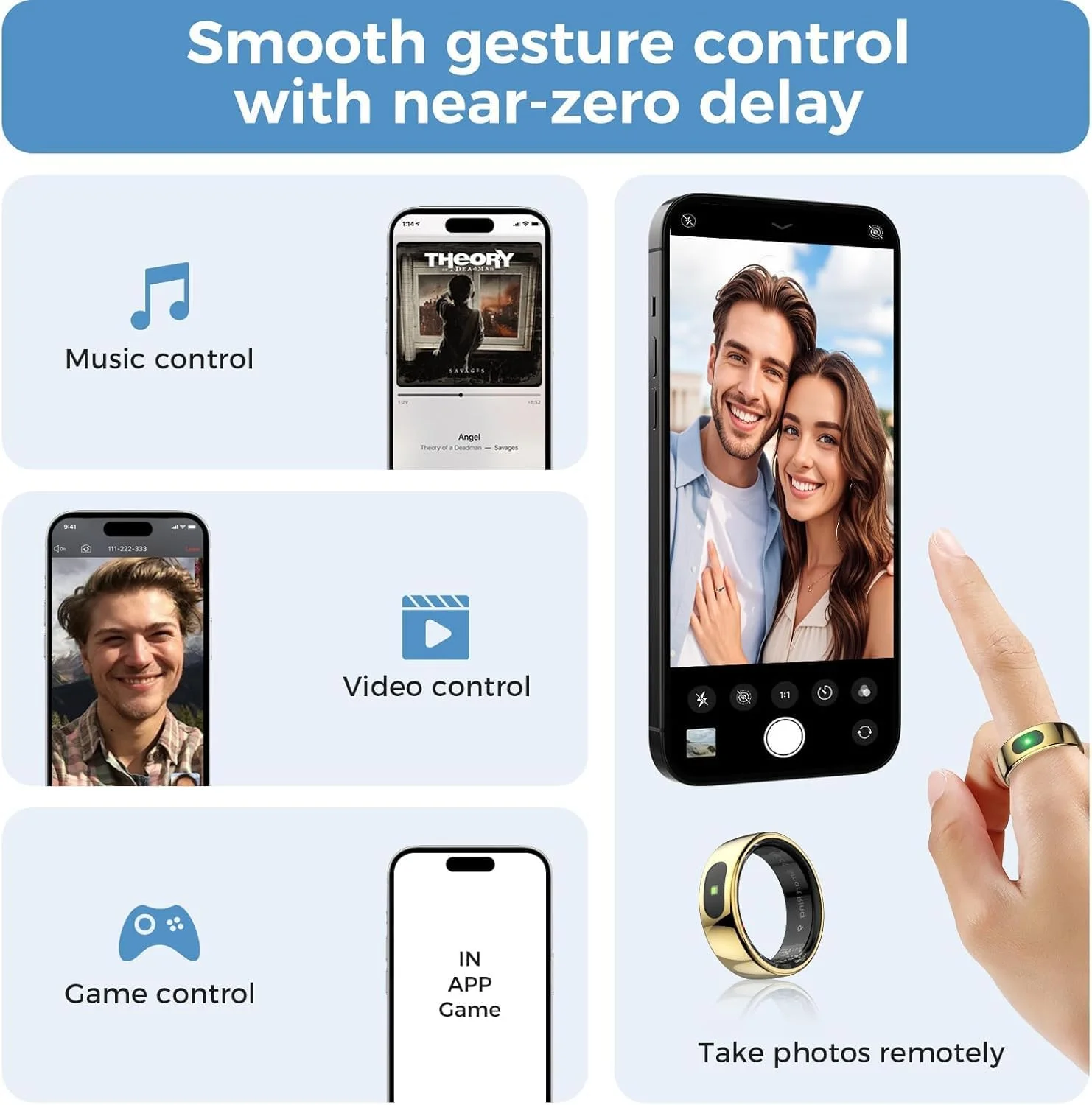 حلقه هوشمند با هشدارهای فوری و کنترل حرکتی، ردیاب خواب و حلقه تناسب اندام برای شمارش قدم و ضربان قلب، ضد آب IP68، طلایی شماره 12 حلقه هوشمند با هشدارهای فوری و کنترل حرکتی، ردیاب خواب و حلقه تناسب اندام برای شمارش قدم و ضربان قلب، ضد آب IP68، طلایی شماره 12