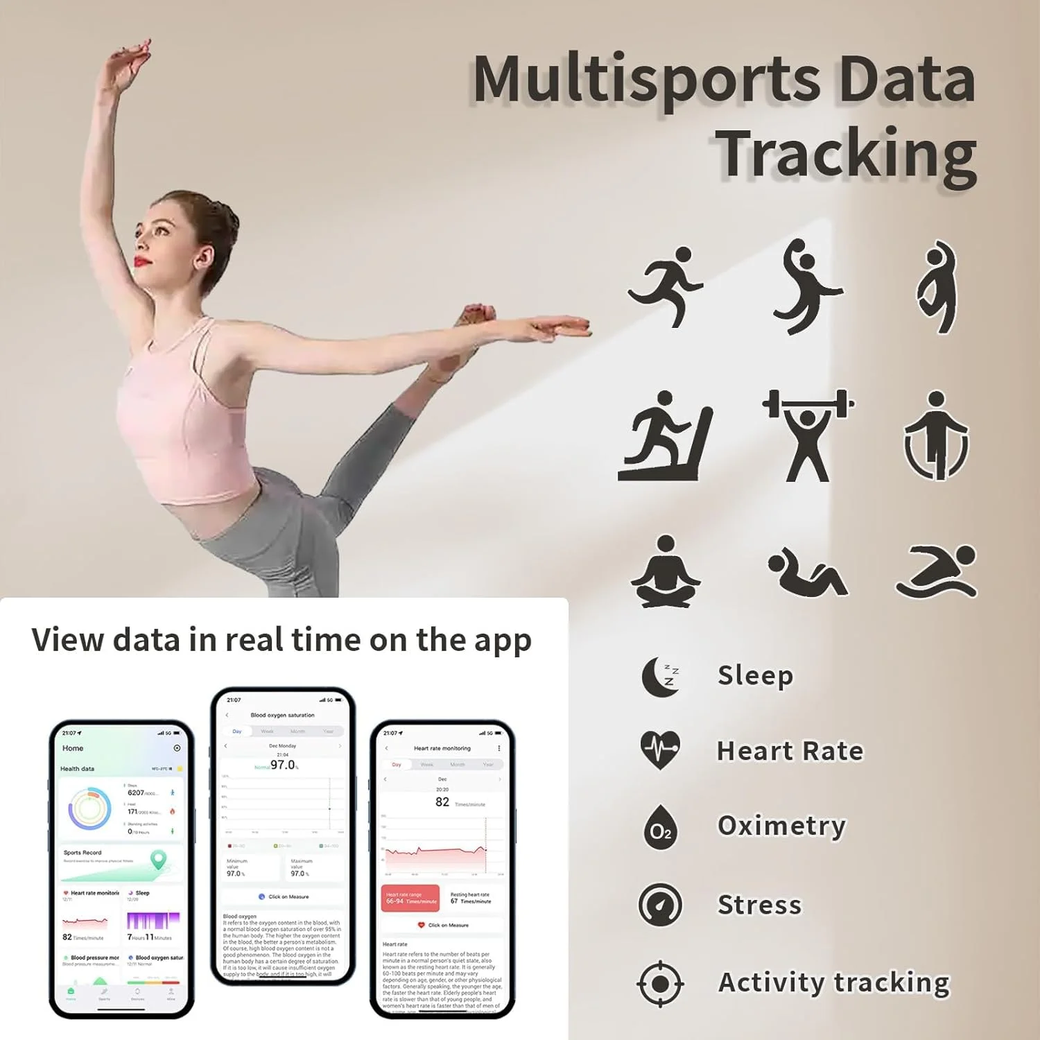 حلقه هوشمند، 18.9 میلی متر ضد آب IP68، حلقه ورزشی با جعبه شارژ، حلقه ردیابی تناسب اندام با مانیتور ضربان قلب، مانیتور اکسیژن خون، ردیابی خواب، عکاسی از راه دور، کنترل ویدئو کوتاه، مشکی حلقه هوشمند، 18.9 میلی متر ضد آب IP68، حلقه ورزشی با جعبه شارژ، حلقه ردیابی تناسب اندام با مانیتور ضربان قلب، مانیتور اکسیژن خون، ردیابی خواب، عکاسی از راه دور، کنترل ویدئو کوتاه، مشکی