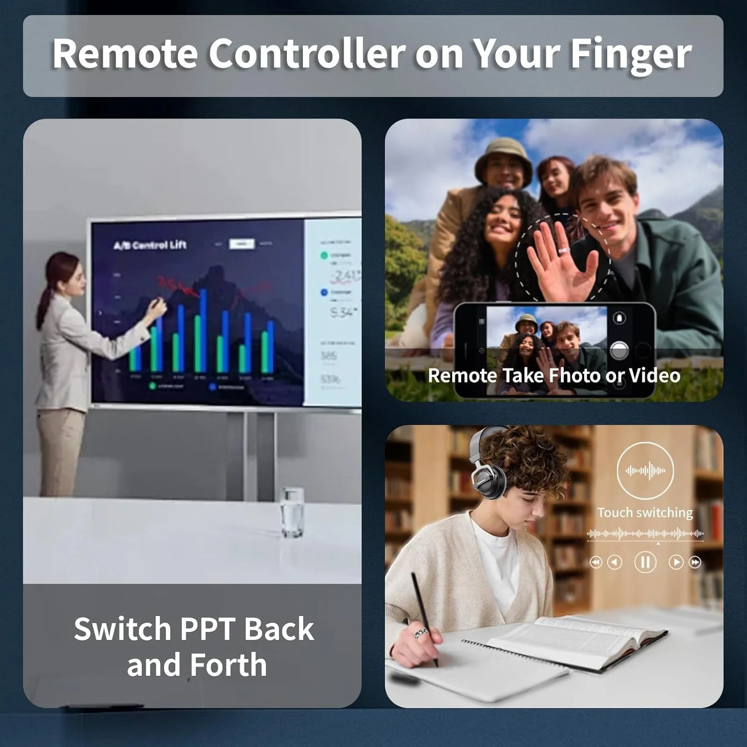 حلقه هوشمند، 18.9 میلی متر ضد آب IP68، حلقه ورزشی با جعبه شارژ، حلقه ردیابی تناسب اندام با مانیتور ضربان قلب، مانیتور اکسیژن خون، ردیابی خواب، عکاسی از راه دور، کنترل ویدئو کوتاه، مشکی حلقه هوشمند، 18.9 میلی متر ضد آب IP68، حلقه ورزشی با جعبه شارژ، حلقه ردیابی تناسب اندام با مانیتور ضربان قلب، مانیتور اکسیژن خون، ردیابی خواب، عکاسی از راه دور، کنترل ویدئو کوتاه، مشکی