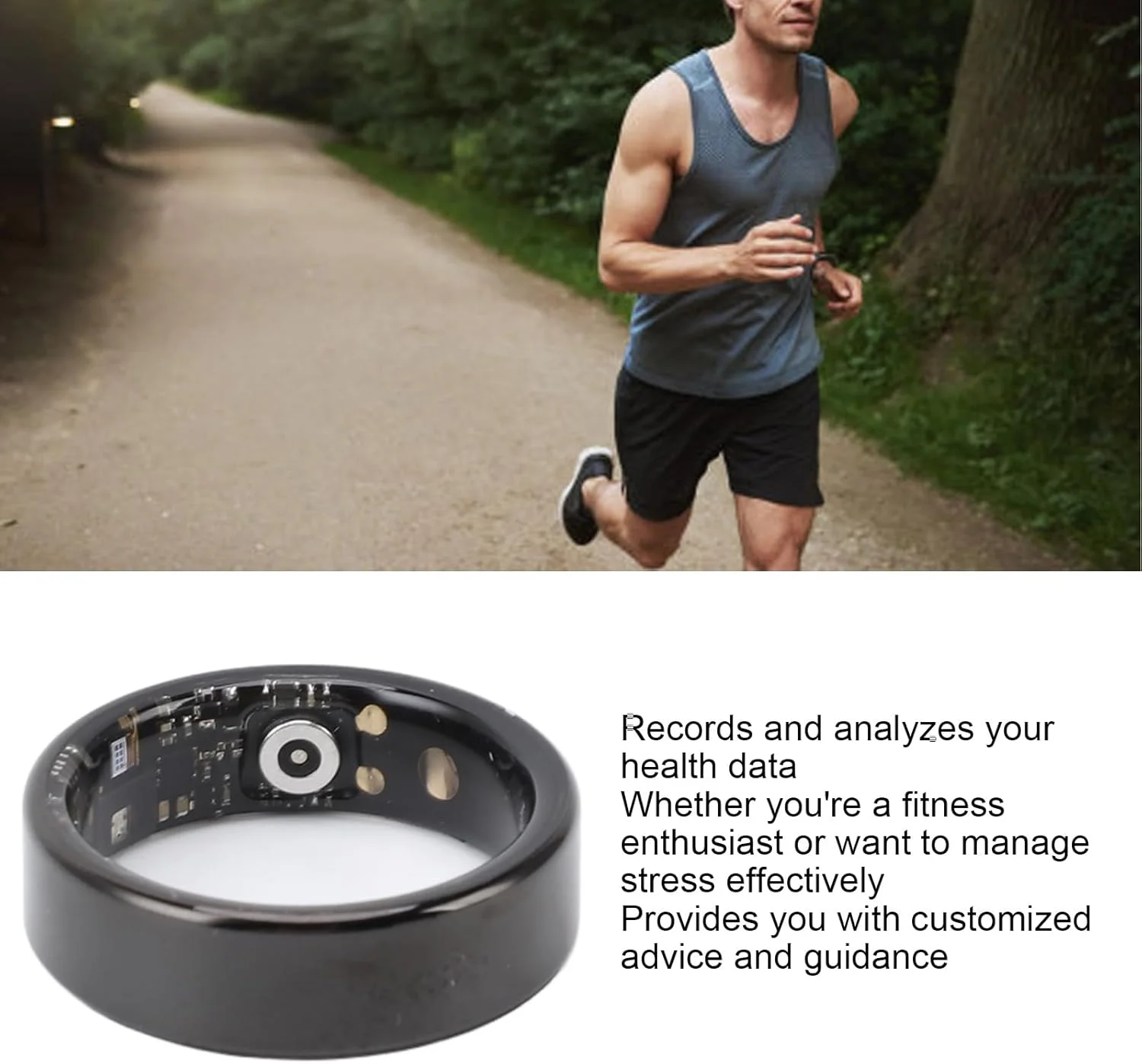 حلقه هوشمند ردیاب سلامتی، حلقه های سلامتی برای زنان و مردان، گام شمار حالت های چند حرکتی حلقه ردیاب تناسب اندام سازگار با اندروید و iOS، مشکی (سایز 9) حلقه هوشمند ردیاب سلامتی، حلقه های سلامتی برای زنان و مردان، گام شمار حالت های چند حرکتی حلقه ردیاب تناسب اندام سازگار با اندروید و iOS، مشکی (سایز 9)