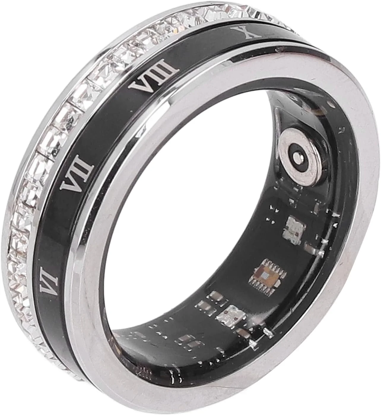 حلقه هوشمند ارتقا یافته برای مردان، ردیاب تناسب اندام برای زنان، گام شمار، شارژ مغناطیسی، حلقه تناسب اندام برای خانه، فعالیت های خارج از منزل برای iOS، نقره ای (8) حلقه هوشمند ارتقا یافته برای مردان، ردیاب تناسب اندام برای زنان، گام شمار، شارژ مغناطیسی، حلقه تناسب اندام برای خانه، فعالیت های خارج از منزل برای iOS، نقره ای (8)