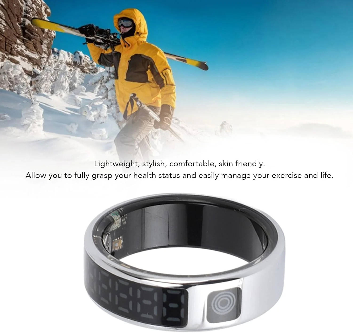 حلقه هوشمند Bewinner با نمایشگر LED، حلقه هوشمند ردیابی تناسب اندام، حلقه ضد آب IP68 با کنترل حرکات، مدت زمان تمرین و شمارش گام ها با نظارت لحظه ای (شماره 13) حلقه هوشمند Bewinner با نمایشگر LED، حلقه هوشمند ردیابی تناسب اندام، حلقه ضد آب IP68 با کنترل حرکات، مدت زمان تمرین و شمارش گام ها با نظارت لحظه ای (شماره 13)