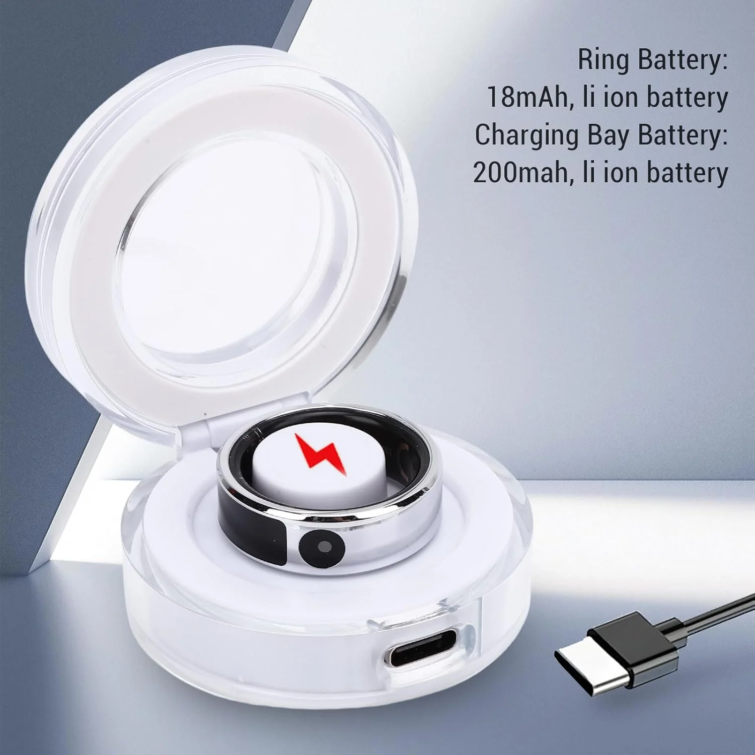 حلقه هوشمند Annadue برای آقایان و بانوان، حلقه تناسب اندام با پایه شارژ، شمارنده قدم، کنترل اشاره برای ویدیو و عکس کوتاه (سایز 9)