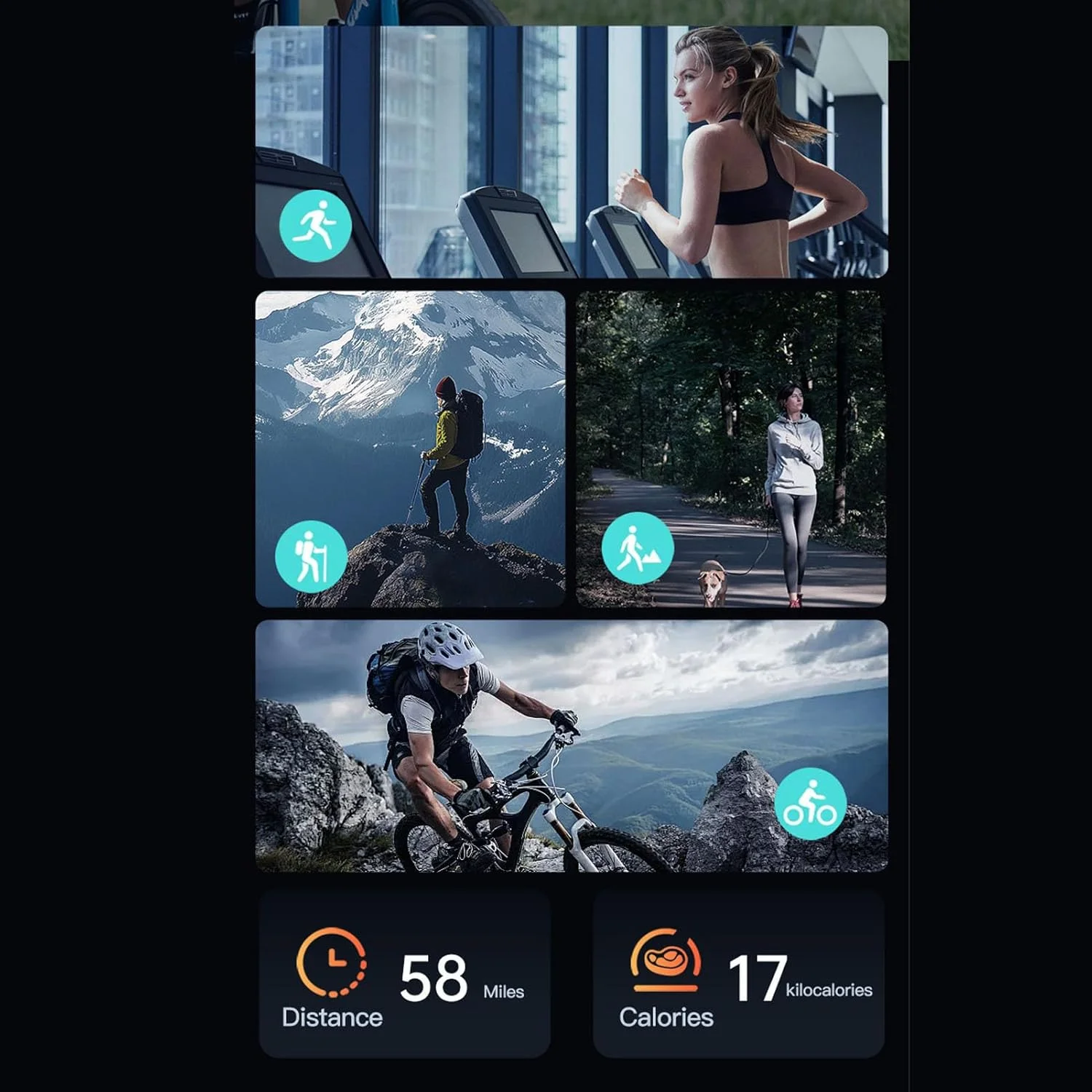حلقه هوشمند تناسب اندام Annadue، ردیاب سلامتی با نظارت بر ورزش، شمارش گام، کنترل حرکتی، حلقه های سلامتی برای مردان و زنان (سایز 10)