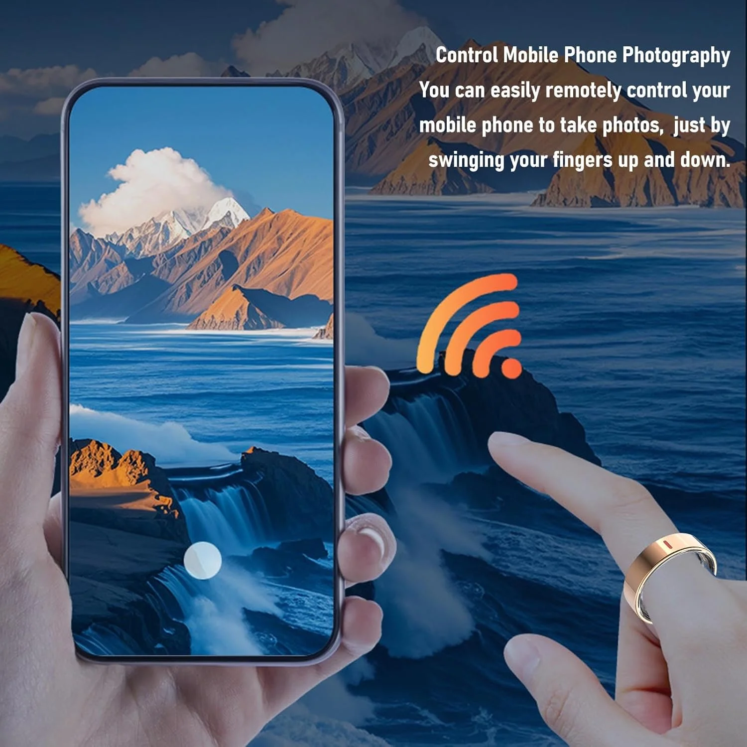 حلقه هوشمند تناسب اندام Annadue با کاور، ردیاب سلامتی با نظارت بر ورزش، شمارش گام، کنترل حرکات، حلقه های سلامتی برای مردان و زنان (سایز 13)