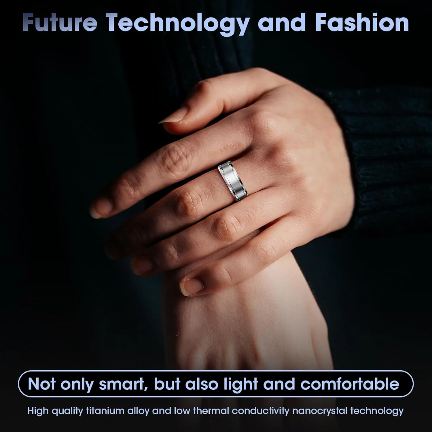 انگشتر هوشمند مناسب آقایان و بانوان - ردیاب سلامتی و تناسب اندام با بلوتوث ضدآب IP68 و پایش خواب، مناسب مهمانی، کار، سفر نقره ای سایز 11 انگشتر هوشمند مناسب آقایان و بانوان - ردیاب سلامتی و تناسب اندام با بلوتوث ضدآب IP68 و پایش خواب، مناسب مهمانی، کار، سفر نقره ای سایز 11