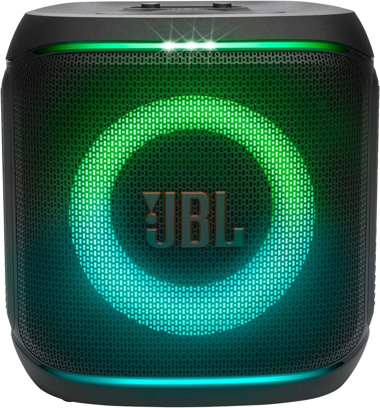 اسپیکر بلوتوثی قابل حمل JBL PartyBox Encore 2 با میکروفون بی سیم و تقویت کننده هوش مصنوعی، باتری 15 ساعته، نورهای پویا، Auracast، ورودی کارائوکه و گیتار، ضد پاشش آب IPX4 - JBLPBENCORE2UK