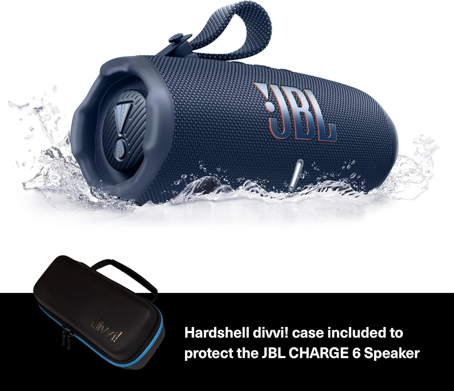 اسپیکر بلوتوثی JBL Charge 6 به همراه کیف سخت محافظ پریمیوم divvi! - آبی اسپیکر بلوتوثی JBL Charge 6 به همراه کیف سخت محافظ پریمیوم divvi! - آبی
