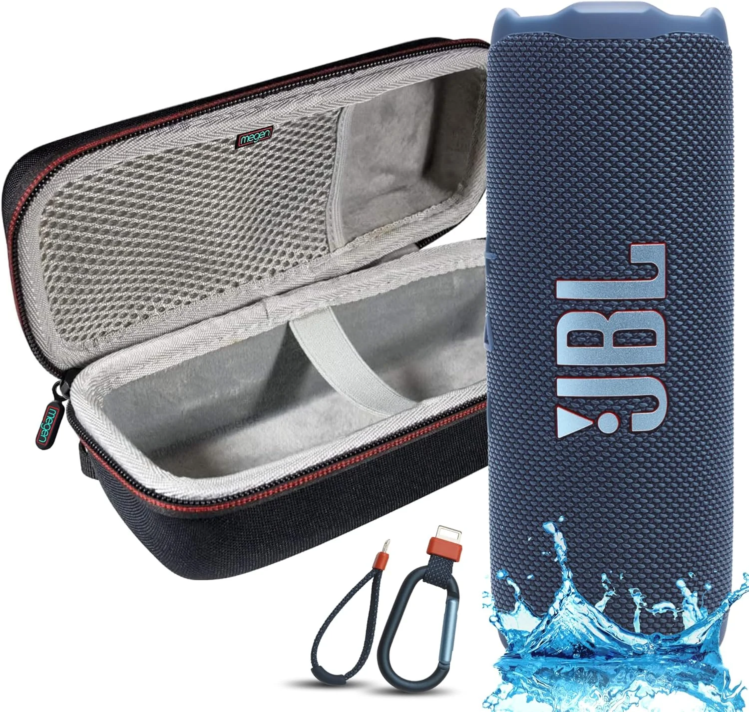 اسپیکر بلوتوثی قابل حمل JBL Flip 7، ضد آب IP68، ضد گرد و غبار، مقاوم در برابر سقوط، سیستم PushLock، تقویت صدای هوش مصنوعی، باتری 16 ساعته، کیف محافظ سخت Megen (آبی) اسپیکر بلوتوثی قابل حمل JBL Flip 7، ضد آب IP68، ضد گرد و غبار، مقاوم در برابر سقوط، سیستم PushLock، تقویت صدای هوش مصنوعی، باتری 16 ساعته، کیف محافظ سخت Megen (آبی)