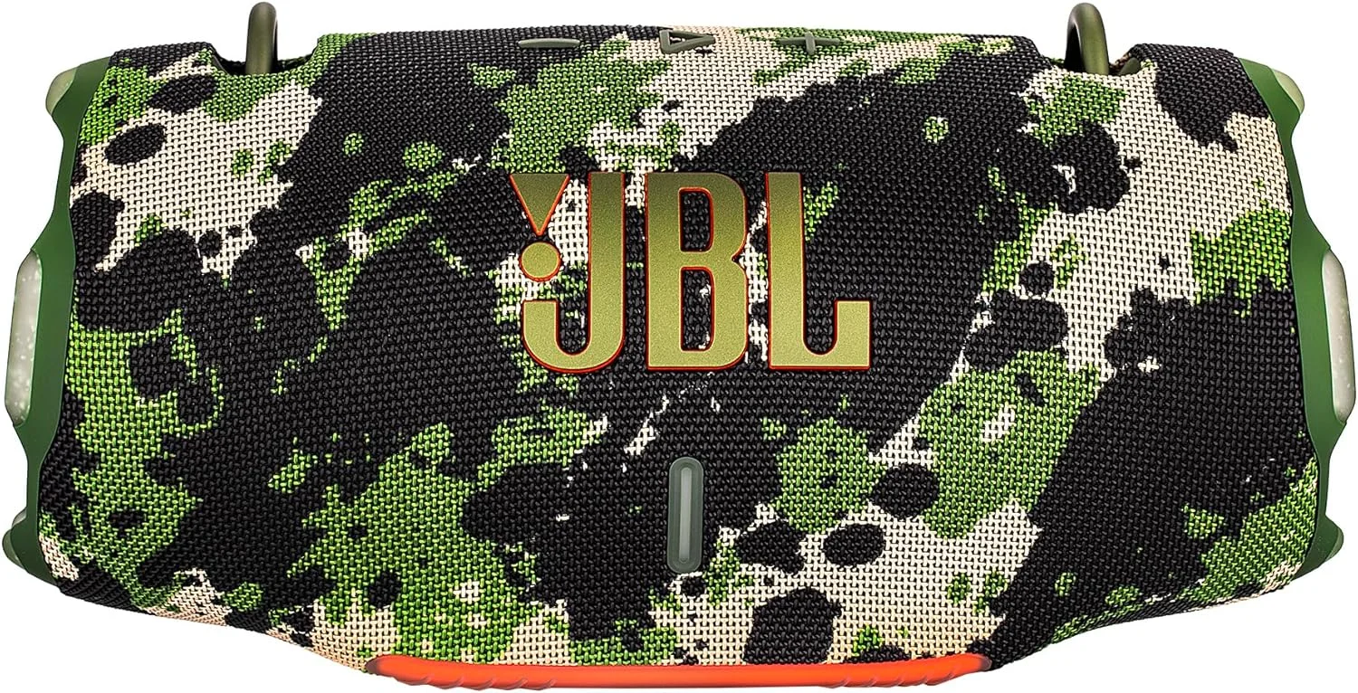 اسپیکر بلوتوثی قابل حمل JBL Xtreme 4، ضد آب IP67، 24 ساعت پخش (طرح استتار) (JBLXTREME4CAMOAM) + کابل USB-C + پارچه میکروفایبر اسپیکر بلوتوثی قابل حمل JBL Xtreme 4، ضد آب IP67، 24 ساعت پخش (طرح استتار) (JBLXTREME4CAMOAM) + کابل USB-C + پارچه میکروفایبر