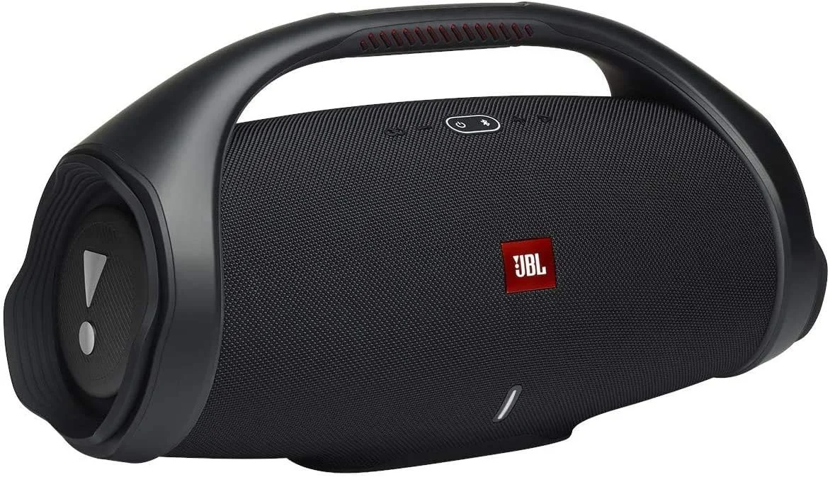اسپیکر بلوتوثی قابل حمل JBL Boombox 2، صدای حرفه ای و قدرتمند JBL، بیس فوق العاده، باتری 24 ساعته، ضد آب IPX7، قابلیت Partyboost، دسته حمل، شارژر داخلی - مشکی JBLBOOMBOX2BLKEU