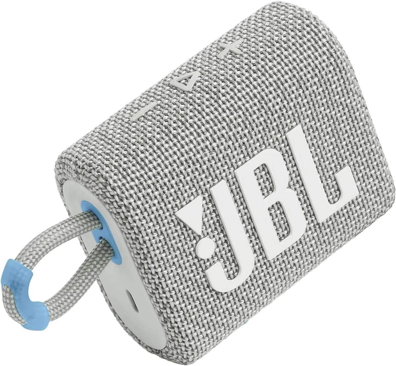 اسپیکر بلوتوثی فوق العاده قابل حمل بی سیم JBL Go 3 ECO، صدای حرفه ای، ضد آب، Type C (بدون میکروفون، سفید)