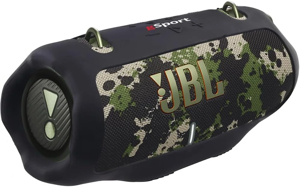 اسپیکر بلوتوثی JBL Xtreme 4 به همراه بند شانه و روکش سیلیکونی gSport (طرح استتار) اسپیکر بلوتوثی JBL Xtreme 4 به همراه بند شانه و روکش سیلیکونی gSport (طرح استتار)