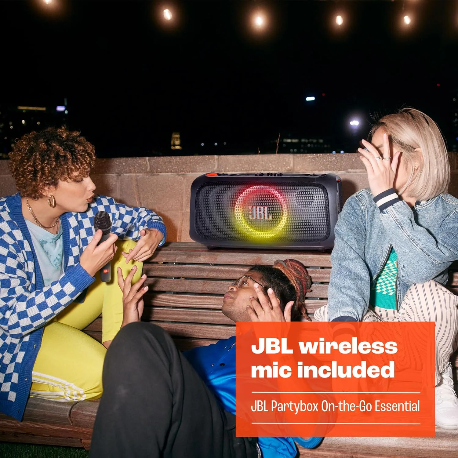 اسپیکر بلوتوثی قابل حمل JBL PartyBox On-The-Go Essential با جلوه نور، توان 100 وات، 6 ساعت پخش، مقاوم در برابر پاشش آب IPX4 - مشکی اسپیکر بلوتوثی قابل حمل JBL PartyBox On-The-Go Essential با جلوه نور، توان 100 وات، 6 ساعت پخش، مقاوم در برابر پاشش آب IPX4 - مشکی