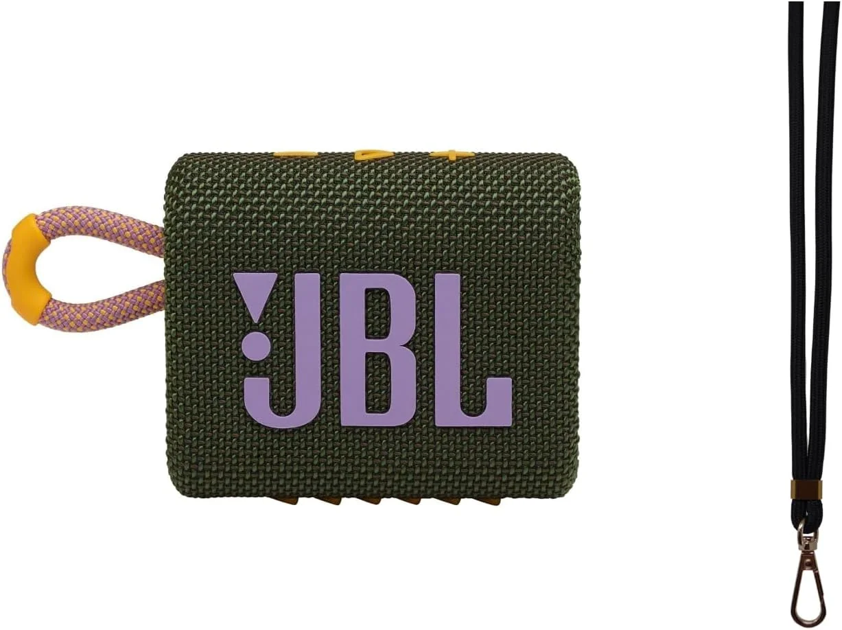 اسپیکر بلوتوثی قابل حمل ضد آب JBL Go 3، سبز - فوق العاده جمع و جور، طراحی جسورانه، ضد آب و گرد و غبار IP67، 5 ساعت پخش، صدای حرفه ای + بند بادوام اسپیکر بلوتوثی قابل حمل ضد آب JBL Go 3، سبز - فوق العاده جمع و جور، طراحی جسورانه، ضد آب و گرد و غبار IP67، 5 ساعت پخش، صدای حرفه ای + بند بادوام