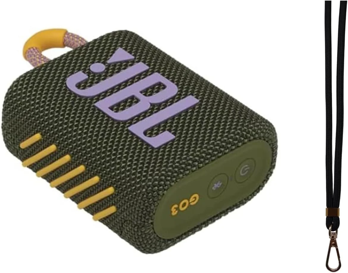 اسپیکر بلوتوثی قابل حمل ضد آب JBL Go 3، سبز - فوق العاده جمع و جور، طراحی جسورانه، ضد آب و گرد و غبار IP67، 5 ساعت پخش، صدای حرفه ای + بند بادوام