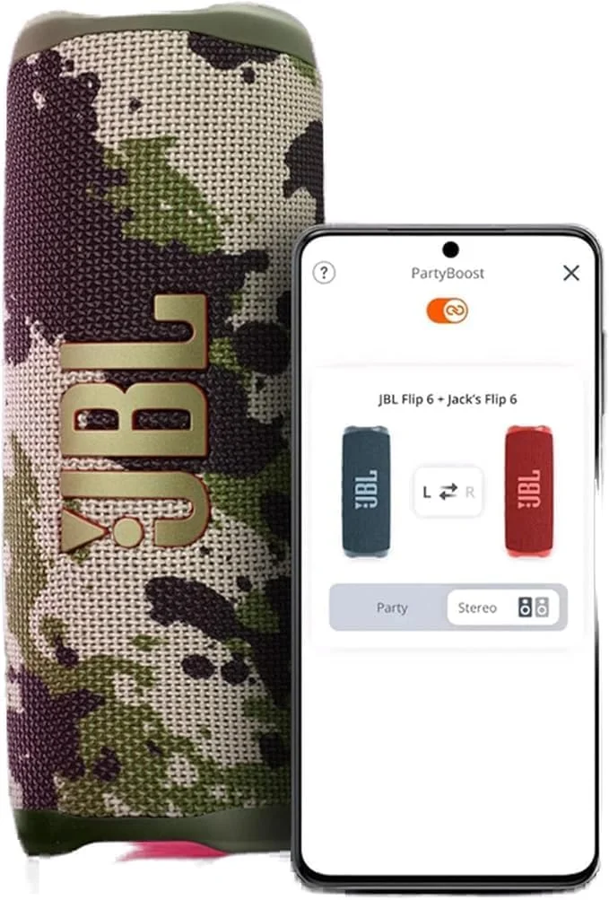اسپیکر بلوتوثی قابل حمل ضدآب J.B.L Flip 6 مدل Sound Bomb Squad IP67 اورجینال اسپیکر بلوتوثی قابل حمل ضدآب J.B.L Flip 6 مدل Sound Bomb Squad IP67 اورجینال
