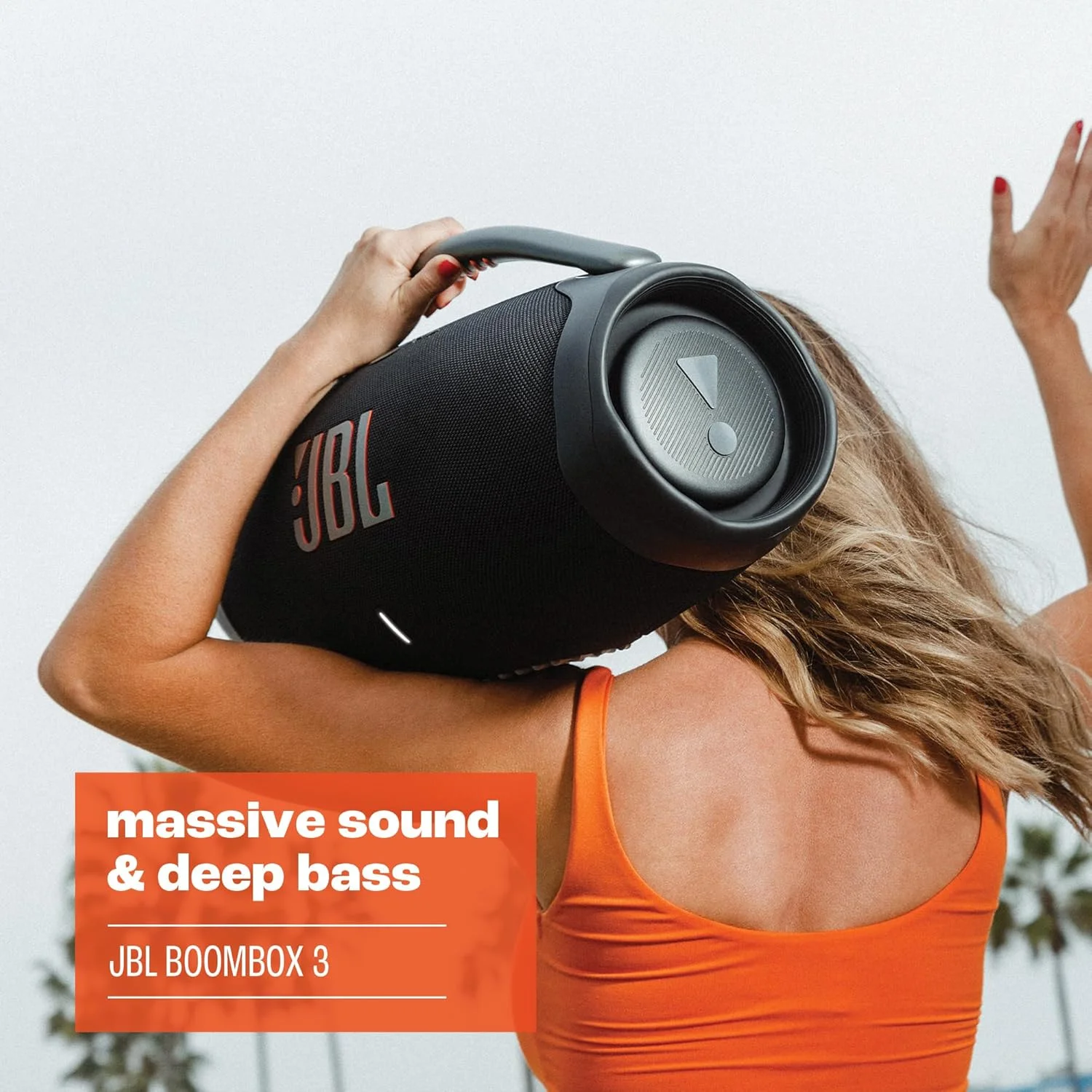 اسپیکر بلوتوثی قابل حمل JBL Boombox 3، توان 180 وات، 24 ساعت پخش، مقاوم در برابر آب و گرد و غبار IP67 - طرح ارتشی اسپیکر بلوتوثی قابل حمل JBL Boombox 3، توان 180 وات، 24 ساعت پخش، مقاوم در برابر آب و گرد و غبار IP67 - طرح ارتشی