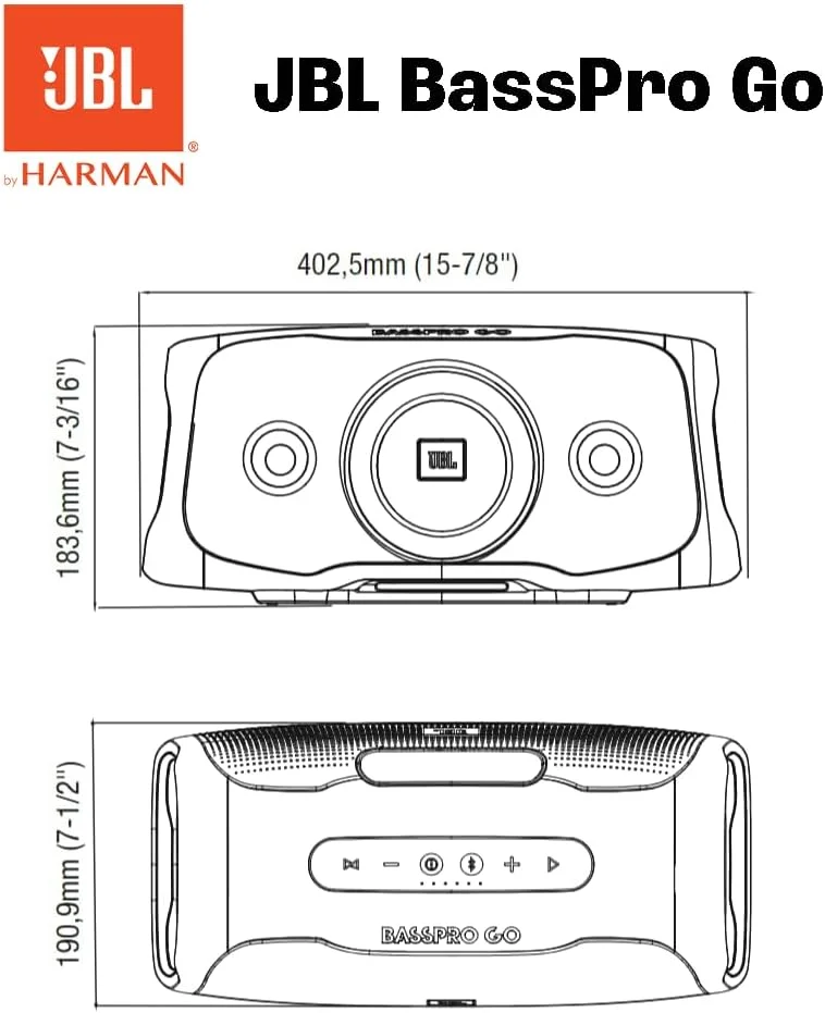 JBL Basspro Go - 2 در 1: ساب ووفر فعال خودرو و بلندگوی مهمانی بلوتوثی 200 واتی در یک دستگاه - قابل استفاده در خودرو و کنار آن - مشکی JBL Basspro Go - 2 در 1: ساب ووفر فعال خودرو و بلندگوی مهمانی بلوتوثی 200 واتی در یک دستگاه - قابل استفاده در خودرو و کنار آن - مشکی