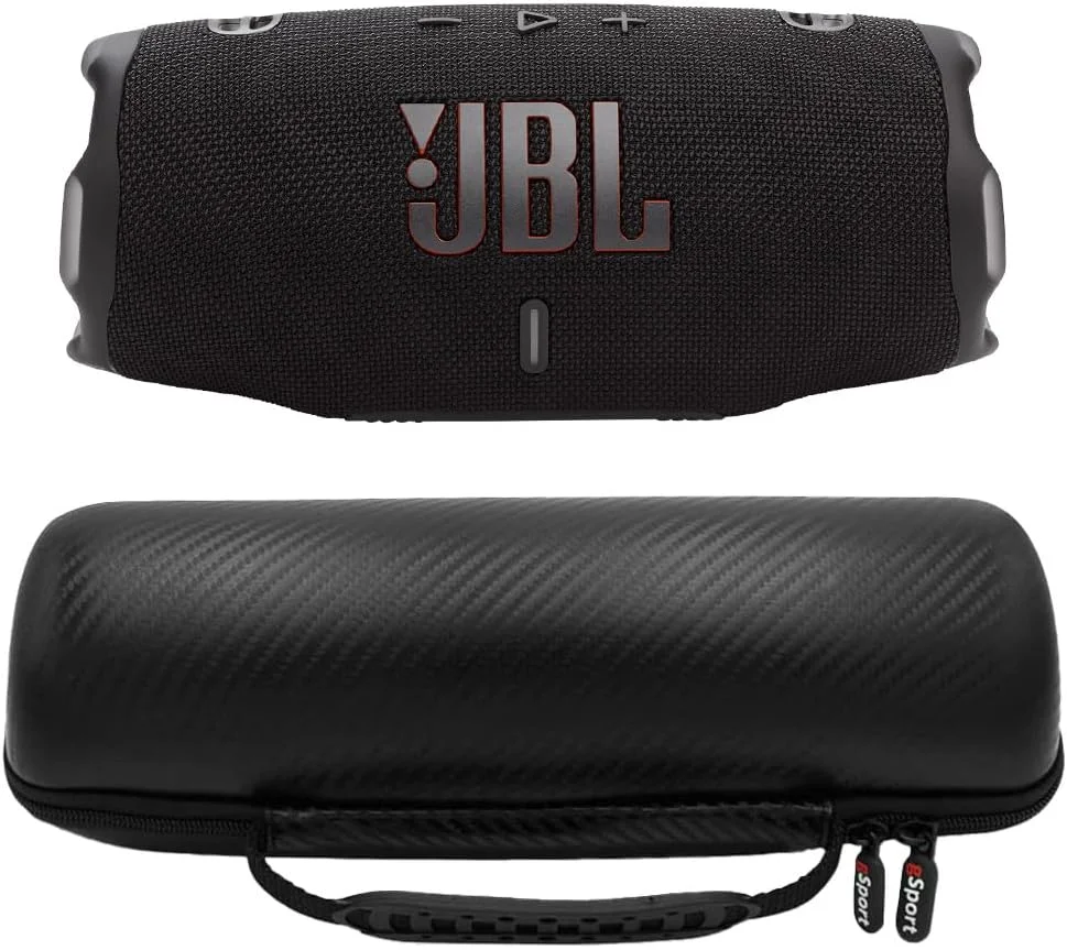 باندل اسپیکر قابل حمل ضد آب JBL Charge 6 به همراه کیف فیبر کربنی gSport (مشکی) باندل اسپیکر قابل حمل ضد آب JBL Charge 6 به همراه کیف فیبر کربنی gSport (مشکی)