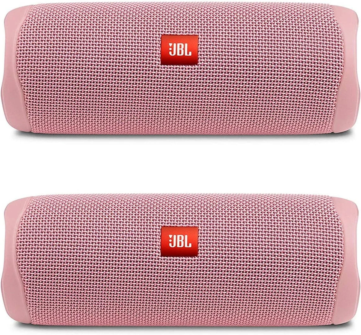 باندل اسپیکر بلوتوثی بی سیم قابل حمل و ضد آب JBL Flip 5 - (جفت) صورتی باندل اسپیکر بلوتوثی بی سیم قابل حمل و ضد آب JBL Flip 5 - (جفت) صورتی