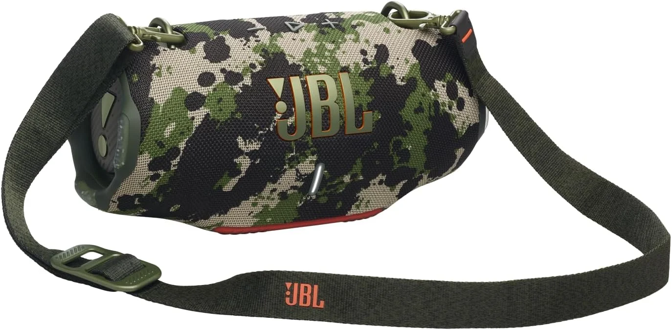 اسپیکر بلوتوثی قابل حمل JBL Xtreme 4 به همراه بند شانه و باتری اضافی 400 (طرح Camo) اسپیکر بلوتوثی قابل حمل JBL Xtreme 4 به همراه بند شانه و باتری اضافی 400 (طرح Camo)