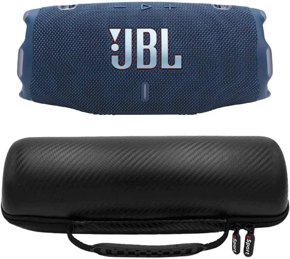 باندل اسپیکر بلوتوثی قابل حمل ضد آب JBL Charge 6 به همراه کیف فیبر کربنی gSport (آبی) باندل اسپیکر بلوتوثی قابل حمل ضد آب JBL Charge 6 به همراه کیف فیبر کربنی gSport (آبی)