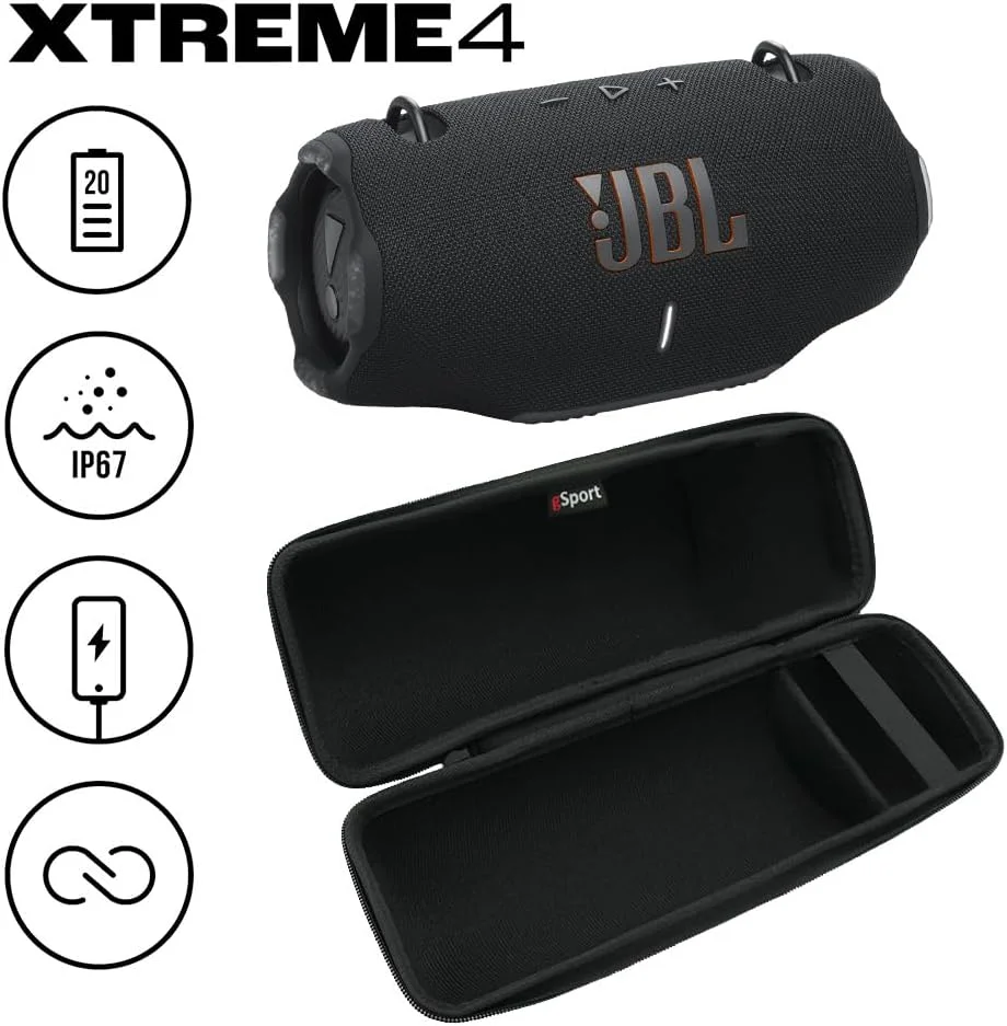 اسپیکر بلوتوثی JBL Xtreme 4 به همراه کیف فیبر کربنی gSport (مشکی) اسپیکر بلوتوثی JBL Xtreme 4 به همراه کیف فیبر کربنی gSport (مشکی)