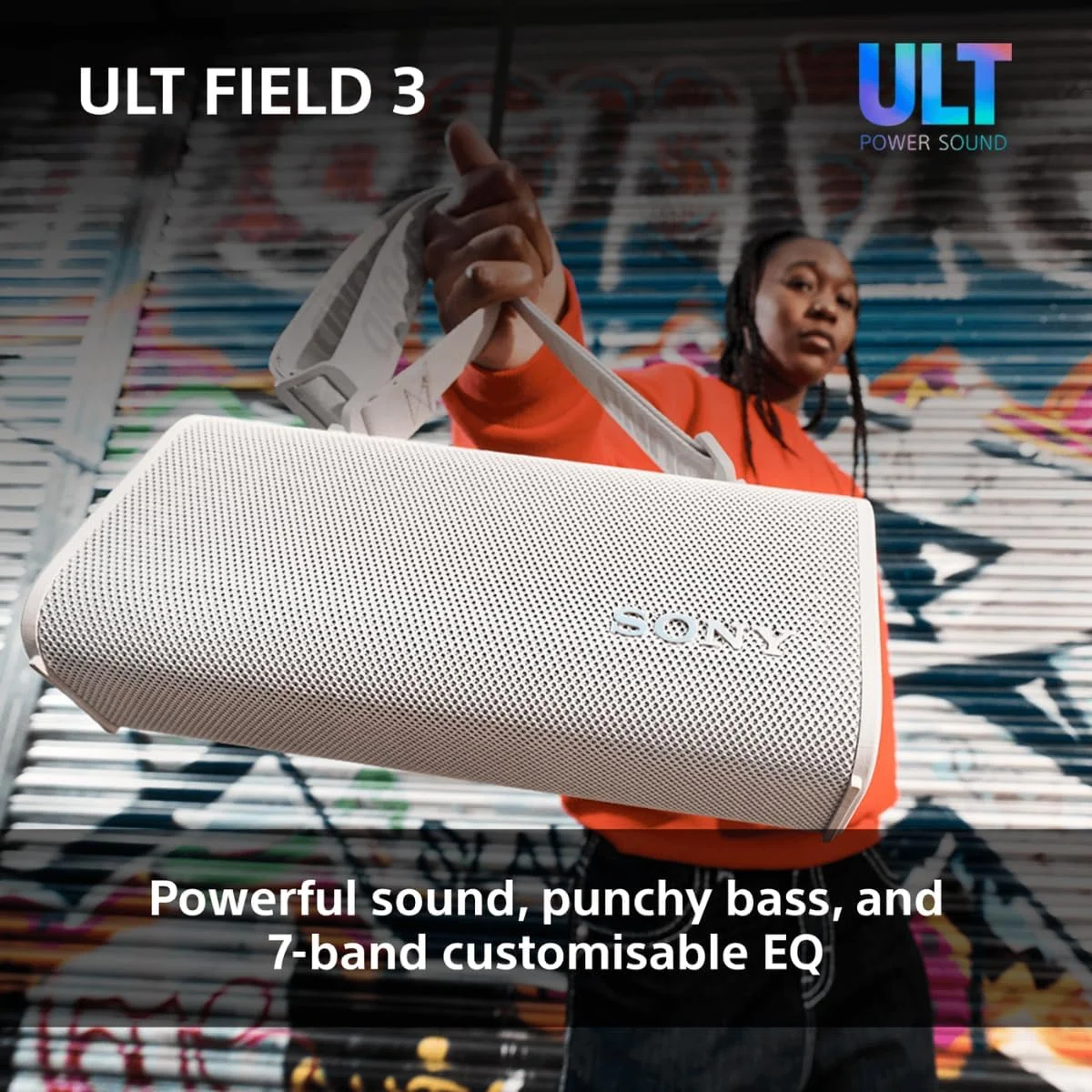 Sony ULT Field 3 Wireless Portable Bluetooth Speaker, IP67 Waterproof, Dustproof, Rustproof, and Shockproof with Enhanced Bass, 24 Hour Battery and Shoulder Strap, Off White Sony ULT Field 3 Wireless Portable Bluetooth Speaker, IP67 Waterproof, Dustproof, Rustproof, and Shockproof with Enhanced Bass, 24 Hour Battery and Shoulder Strap, Off White