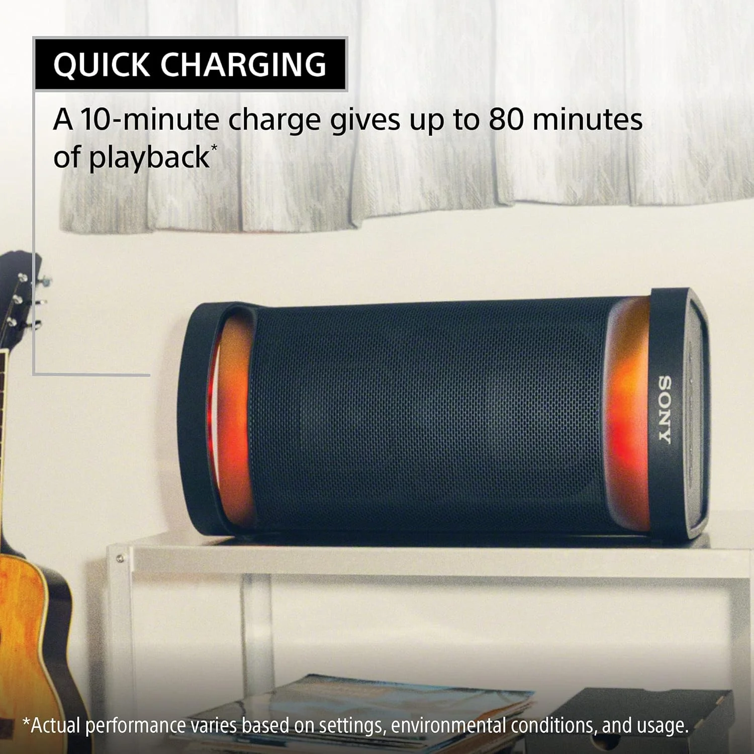 اسپیکر بلوتوثی سونی SRS-XP500 با صدای قدرتمند، نورپردازی و باتری 20 ساعته (IPX4، Mega Bass، عملکرد شارژ سریع، Party Connect) مشکی اسپیکر بلوتوثی سونی SRS-XP500 با صدای قدرتمند، نورپردازی و باتری 20 ساعته (IPX4، Mega Bass، عملکرد شارژ سریع، Party Connect) مشکی