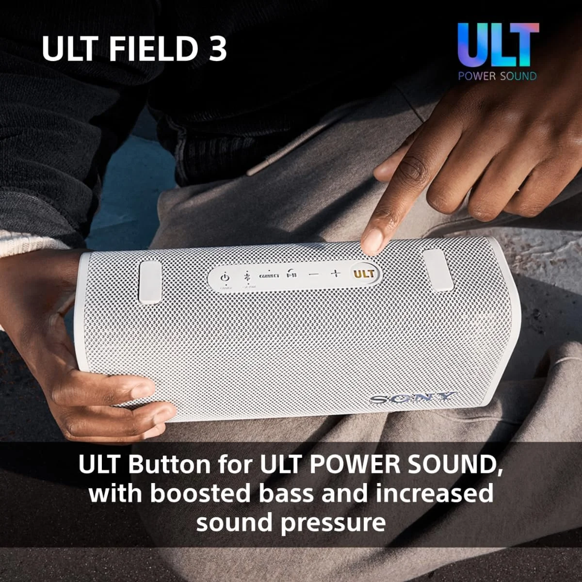 Sony ULT Field 3 Wireless Portable Bluetooth Speaker, IP67 Waterproof, Dustproof, Rustproof, and Shockproof with Enhanced Bass, 24 Hour Battery and Shoulder Strap, Off White Sony ULT Field 3 Wireless Portable Bluetooth Speaker, IP67 Waterproof, Dustproof, Rustproof, and Shockproof with Enhanced Bass, 24 Hour Battery and Shoulder Strap, Off White