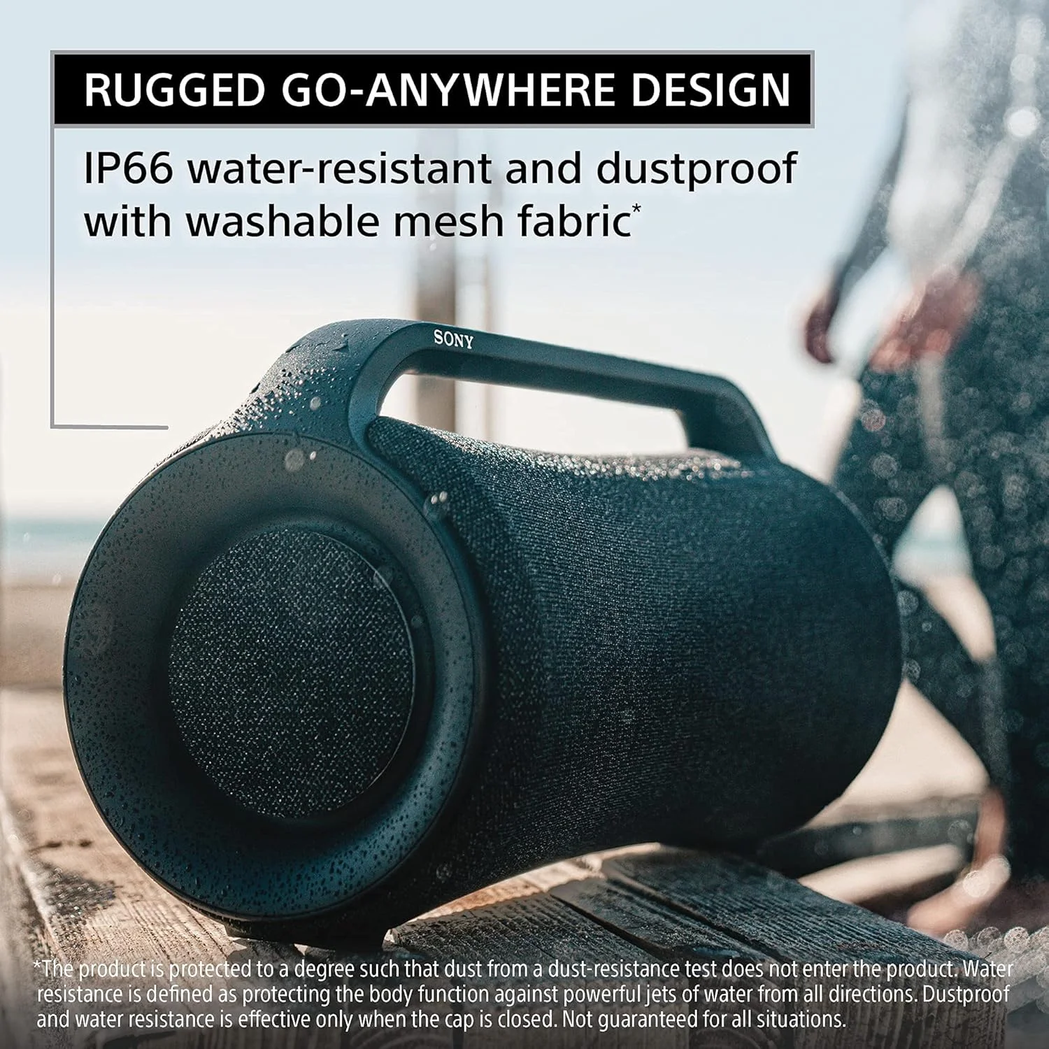 اسپیکر بلوتوثی قابل حمل سونی مدل SRS-XG500 سری X با صدای قدرتمند، مقاوم در برابر آب و گرد و غبار IP66، باتری 30 ساعته، نورپردازی LED، مناسب برای خانه و فضای باز اسپیکر بلوتوثی قابل حمل سونی مدل SRS-XG500 سری X با صدای قدرتمند، مقاوم در برابر آب و گرد و غبار IP66، باتری 30 ساعته، نورپردازی LED، مناسب برای خانه و فضای باز