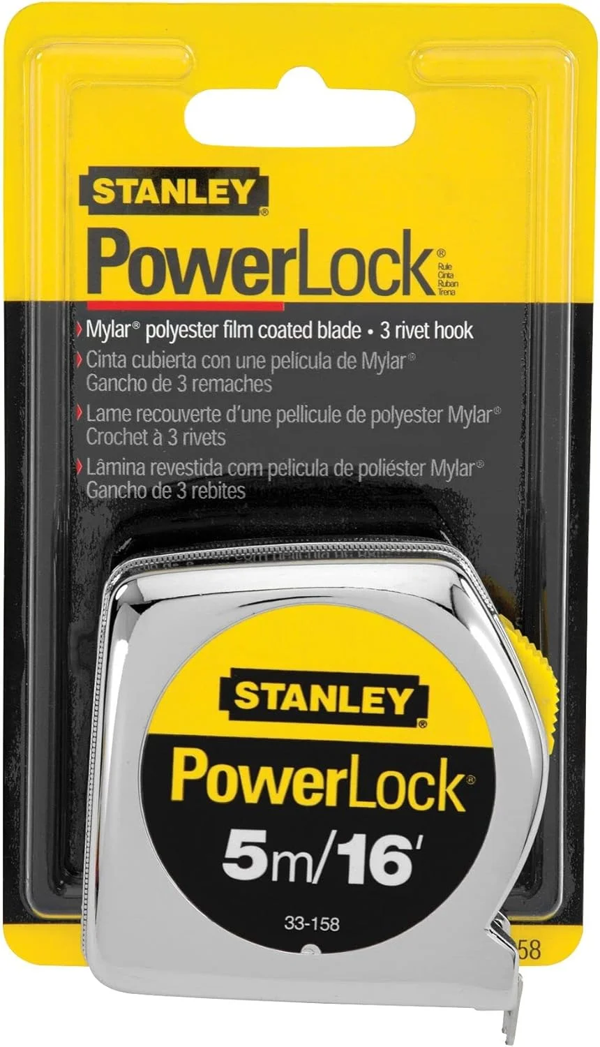 متر نواری استنلی مدل 680-33-158 زرد رنگ، 5 متری متر نواری استنلی مدل 680-33-158 زرد رنگ، 5 متری