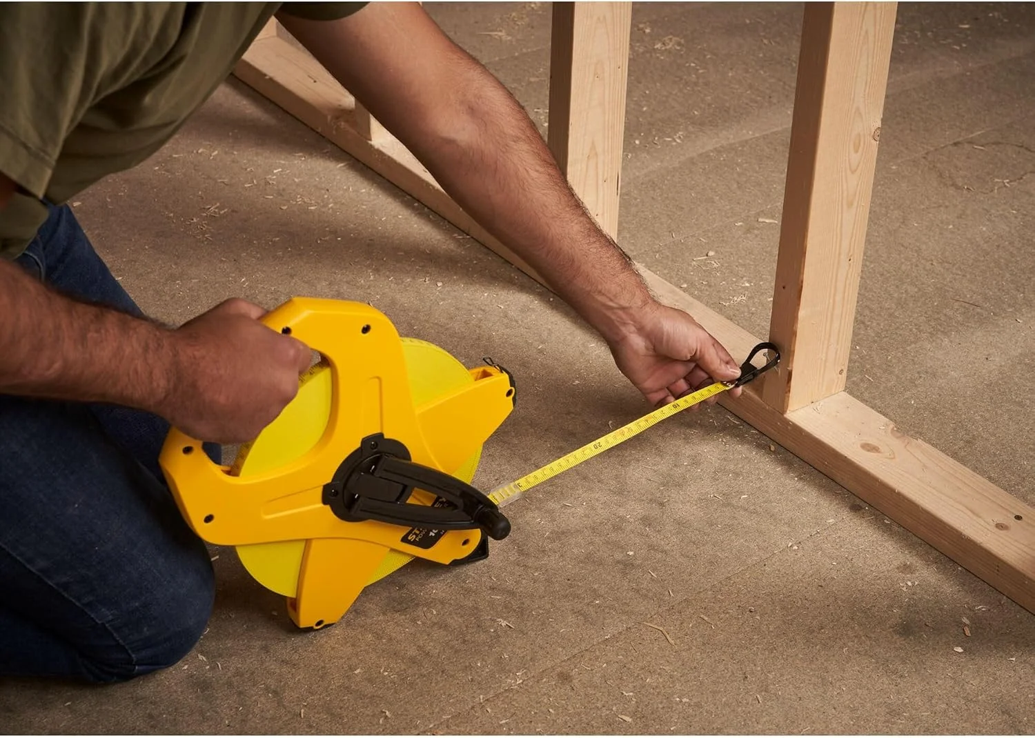 استنلی 2-34-777 متر 100 متری با نوار فایبرگلاس 13 میلی متری - چند رنگ