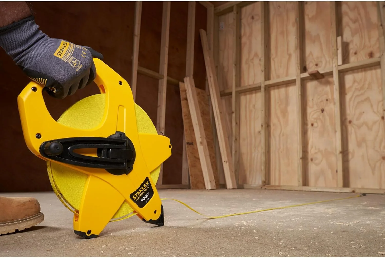 استنلی 2-34-777 متر 100 متری با نوار فایبرگلاس 13 میلی متری - چند رنگ