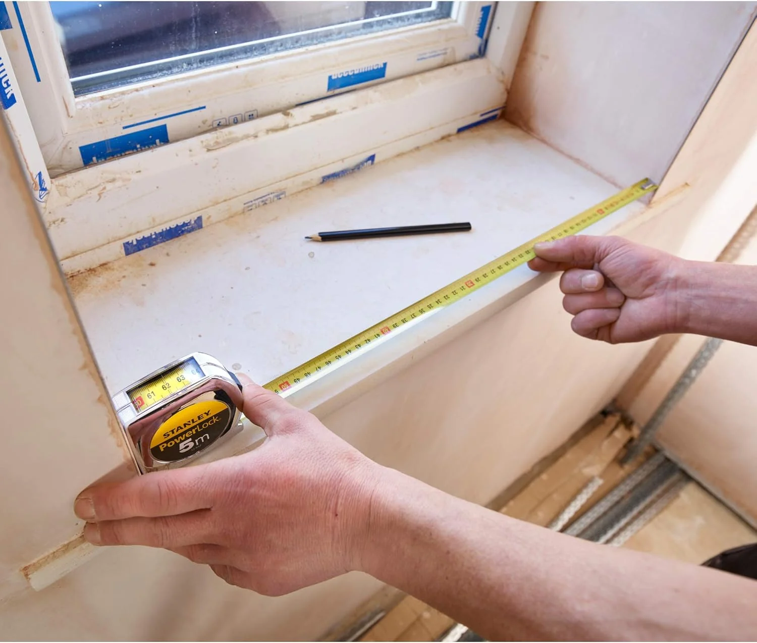 متر نواری پاور لاک استنلی مدل 0-33-932، نقره ای