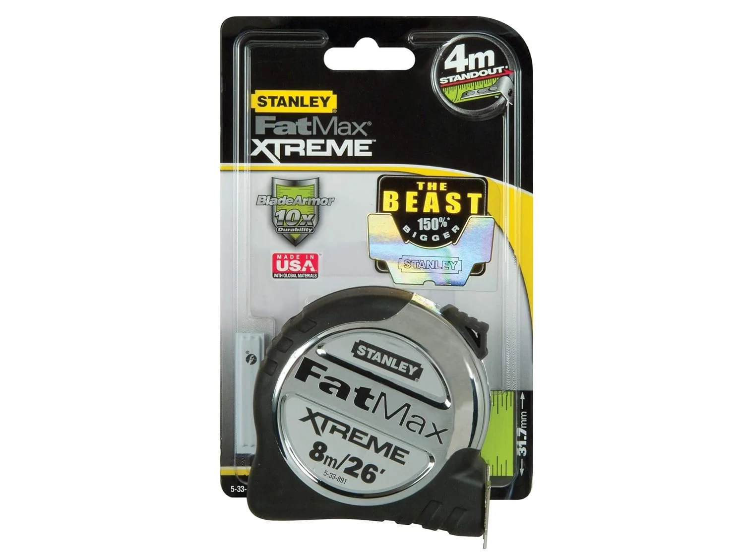 متر نواری استنلی FatMax مدل STA533896، طول 10 متر / 33 فوت متر نواری استنلی FatMax مدل STA533896، طول 10 متر / 33 فوت