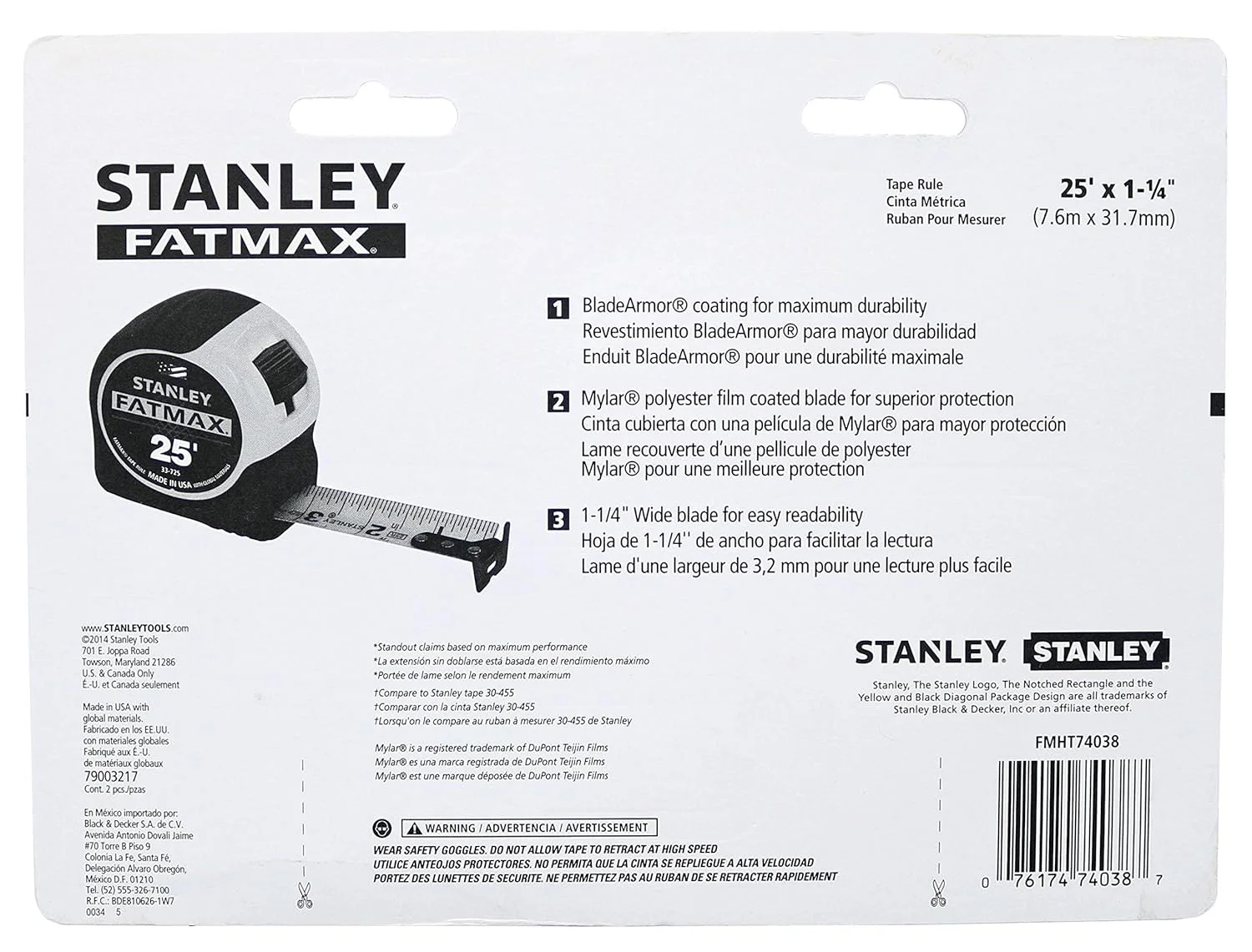 متر نواری 7.5 متری استنلی مدل Fatmax FMHT74038 (بسته 2 عددی) متر نواری 7.5 متری استنلی مدل Fatmax FMHT74038 (بسته 2 عددی)